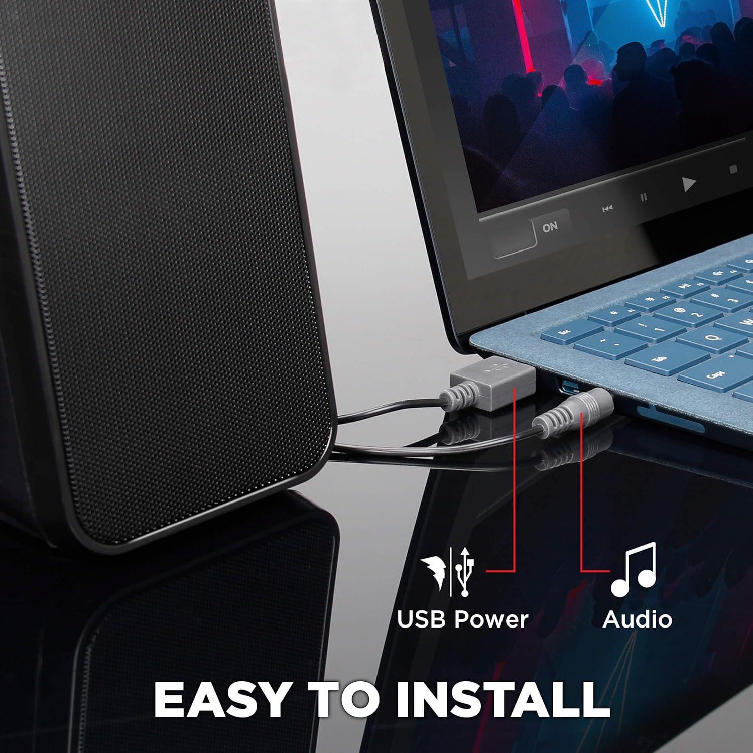 Altavoces GOgroove UB2 32W USB para PC - Audio Claro y Potente