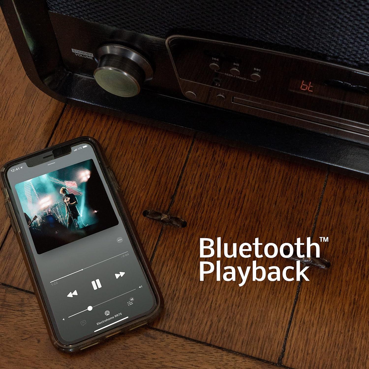 Sistema Estéreo 7-en-1 Electrohome RR75 Vintage Bluetooth