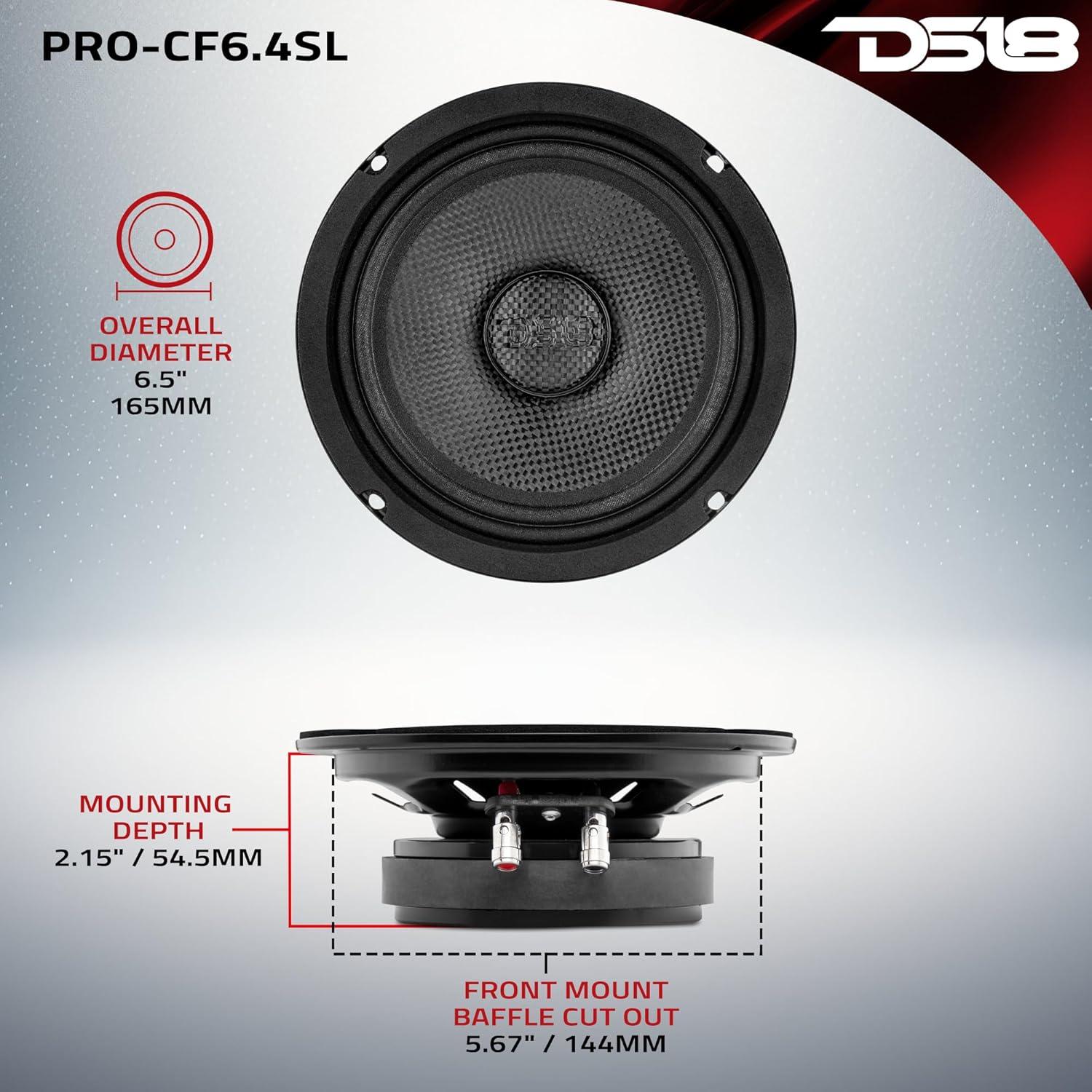 Altavoz DS18 PRO-CF6.4SL 6.5" Resistente al Agua 500W RMS