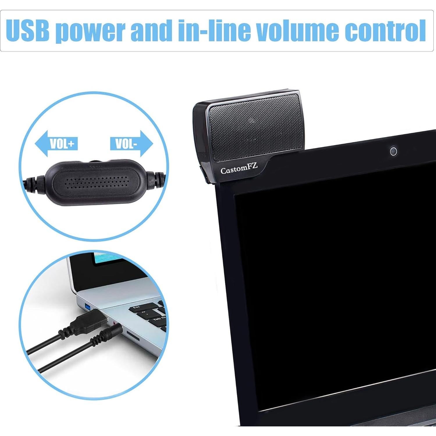 Altavoces de computadora CastomFZ Mini 2.0 Estéreo 17.6 cm