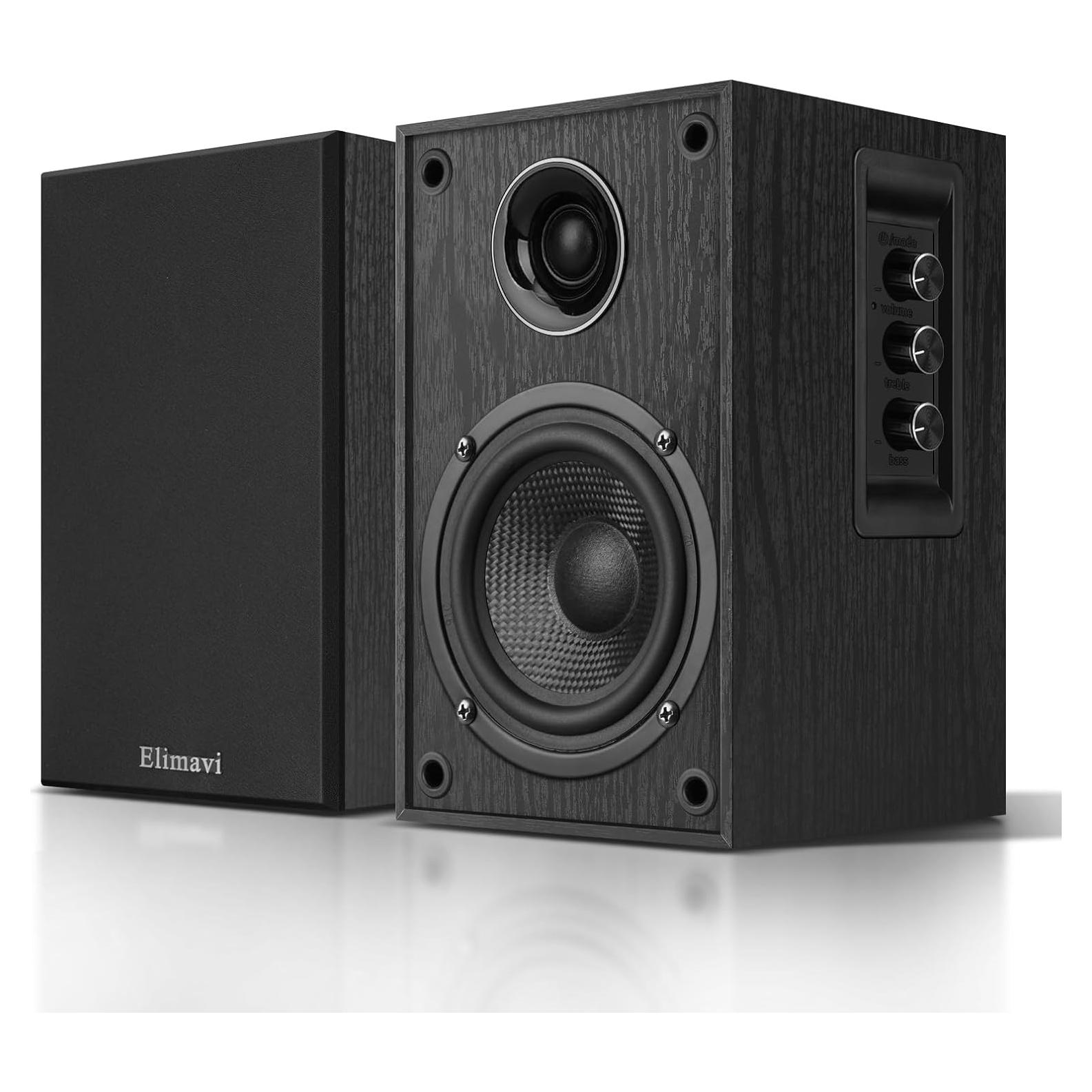 Altavoces de Estantería Elimavi BT-08, 40W, Bluetooth 5.3, Negro
