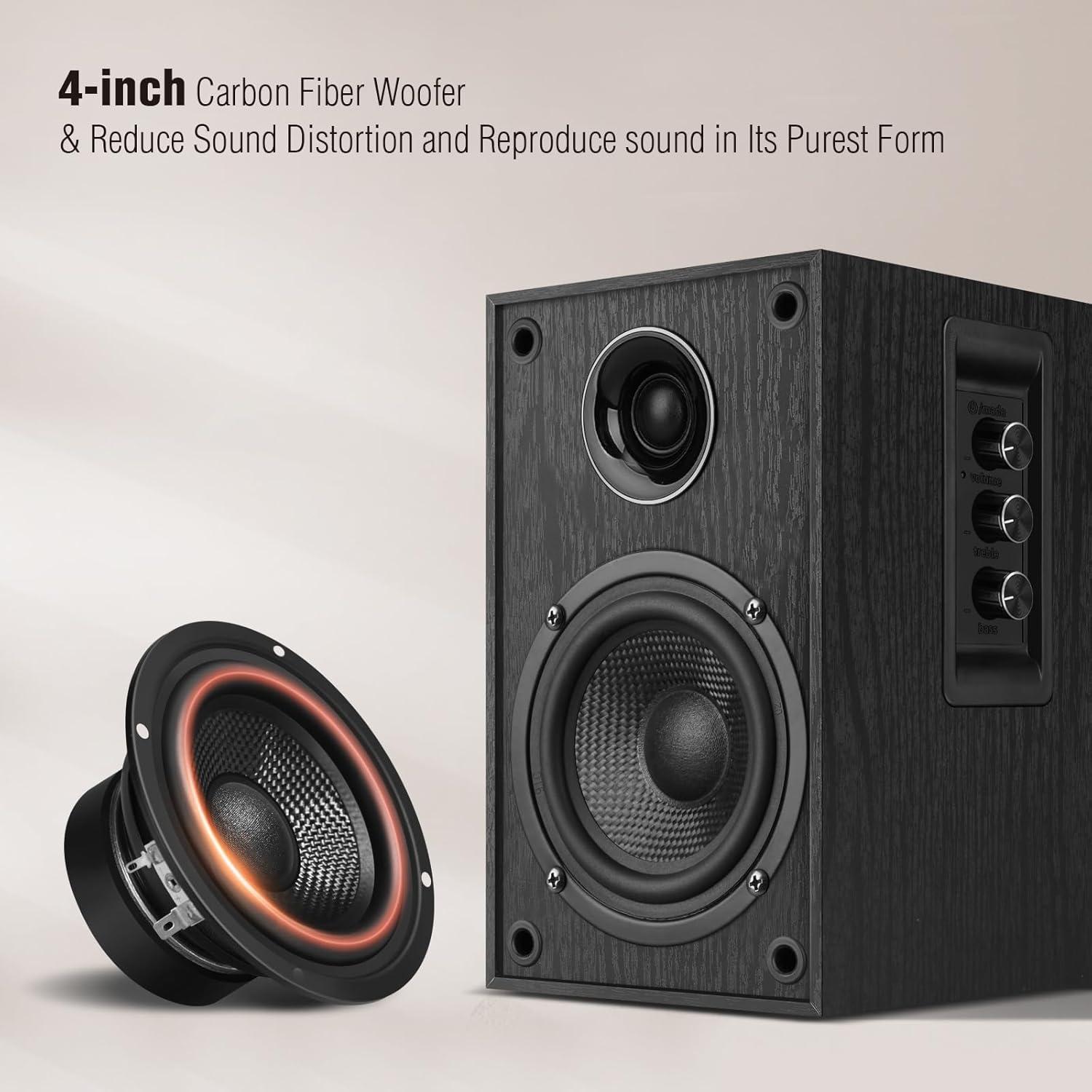 Altavoces de Estantería Elimavi BT-08, 40W, Bluetooth 5.3, Negro