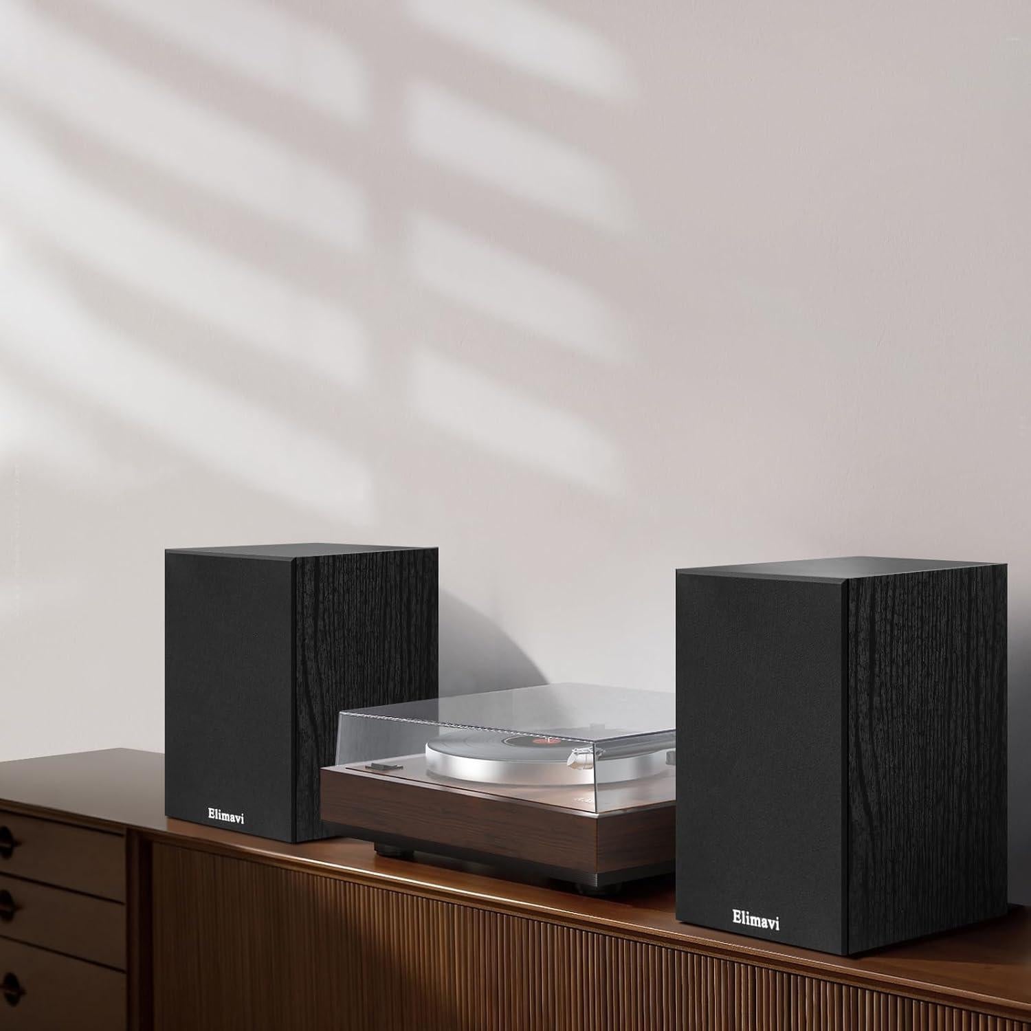 Altavoces de Estantería Elimavi BT-08, 40W, Bluetooth 5.3, Negro