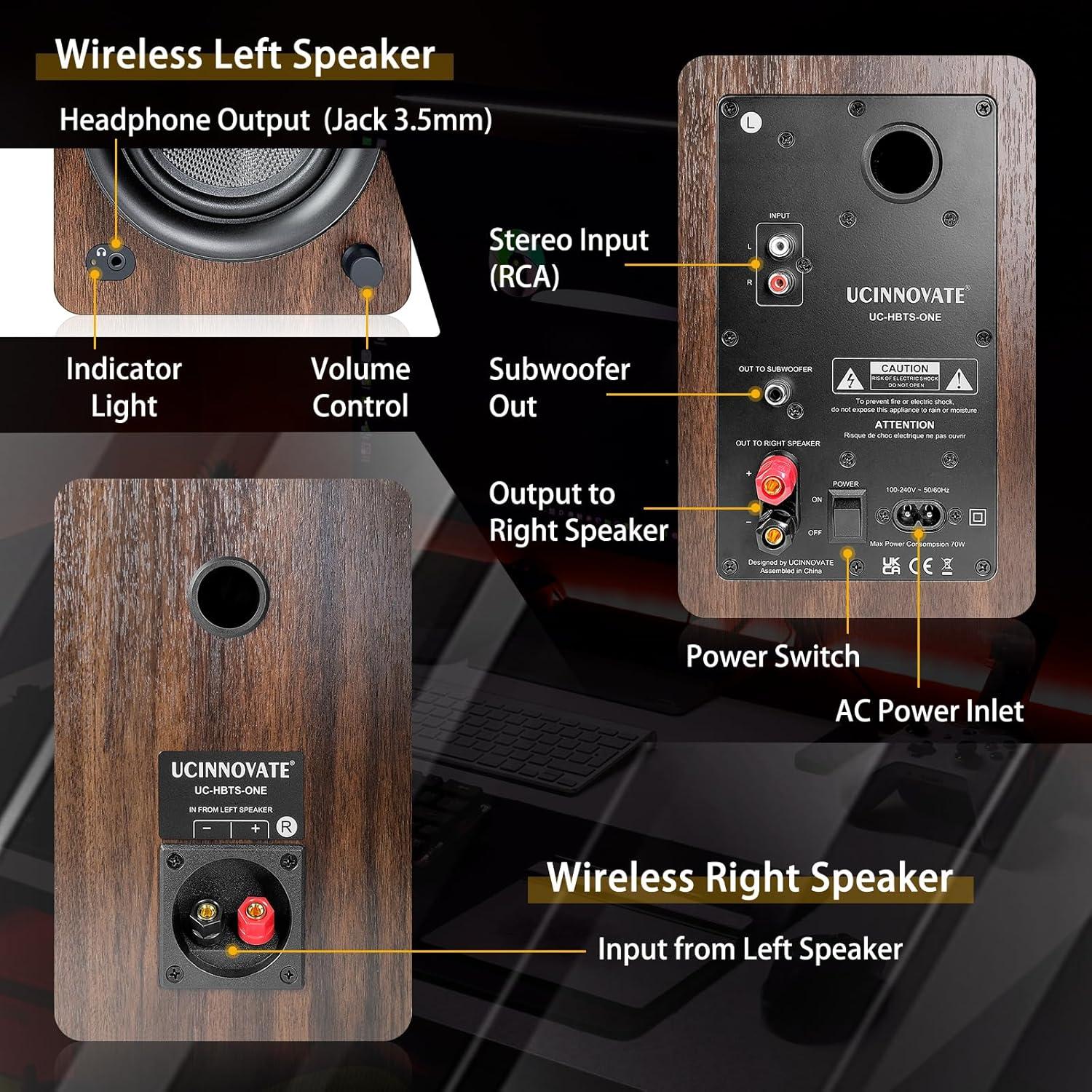 Altavoces HiFi UCINNOVATE UC-HBTS-ONE Bluetooth 2.0 Estante