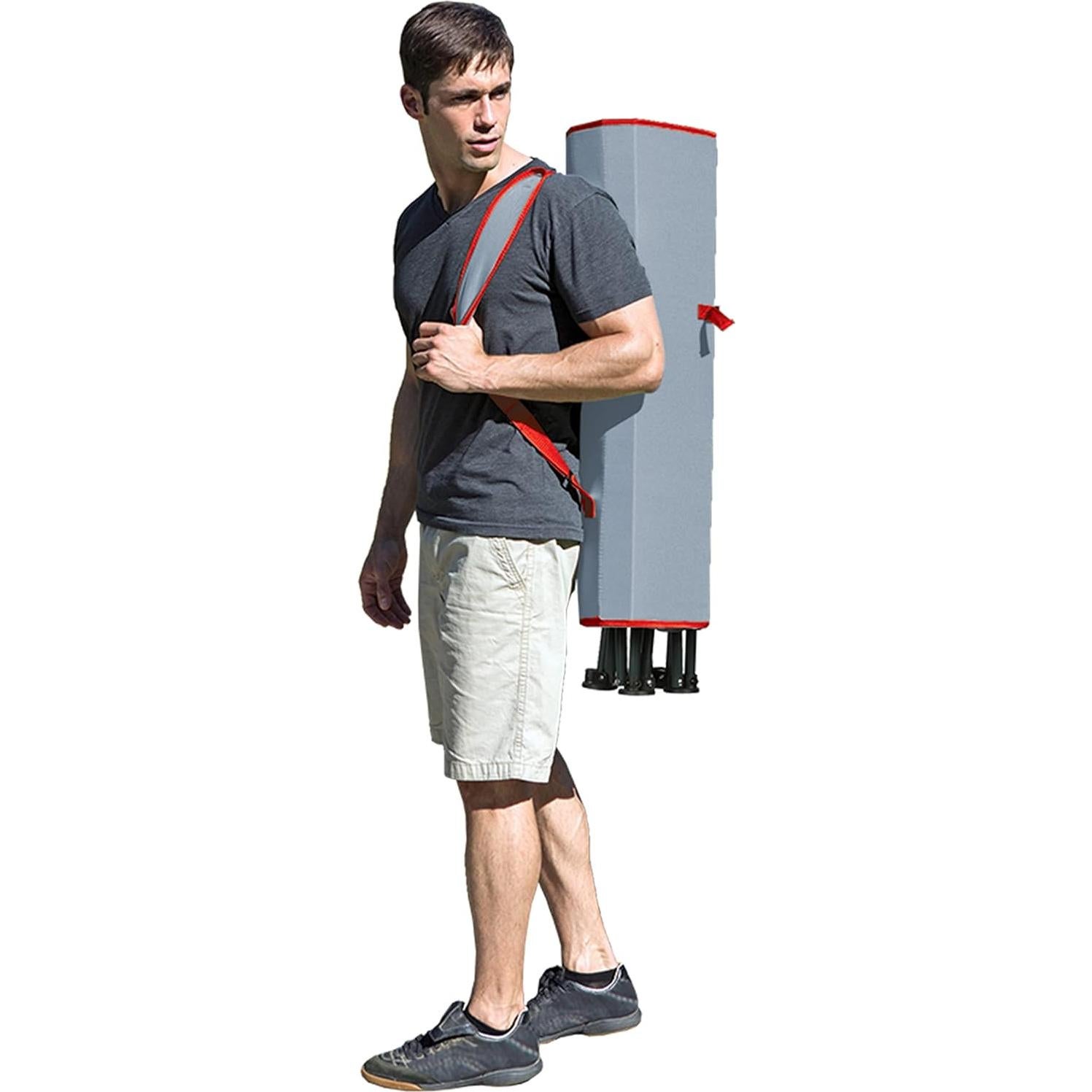 Silla de Canopy Plegable Kelsyus para Camping Gris/Rojo