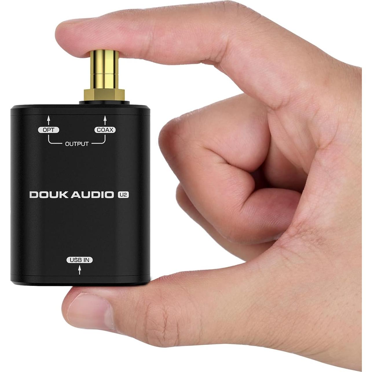 Convertidor USB a SPDIF Douk Audio U2 - Adaptador Hi-Res Óptico/Coaxial