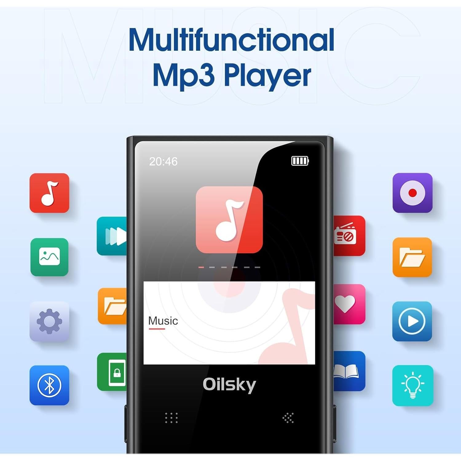Reproductor MP3 Oilsky D22 64GB Bluetooth 5.0 HiFi Radio FM