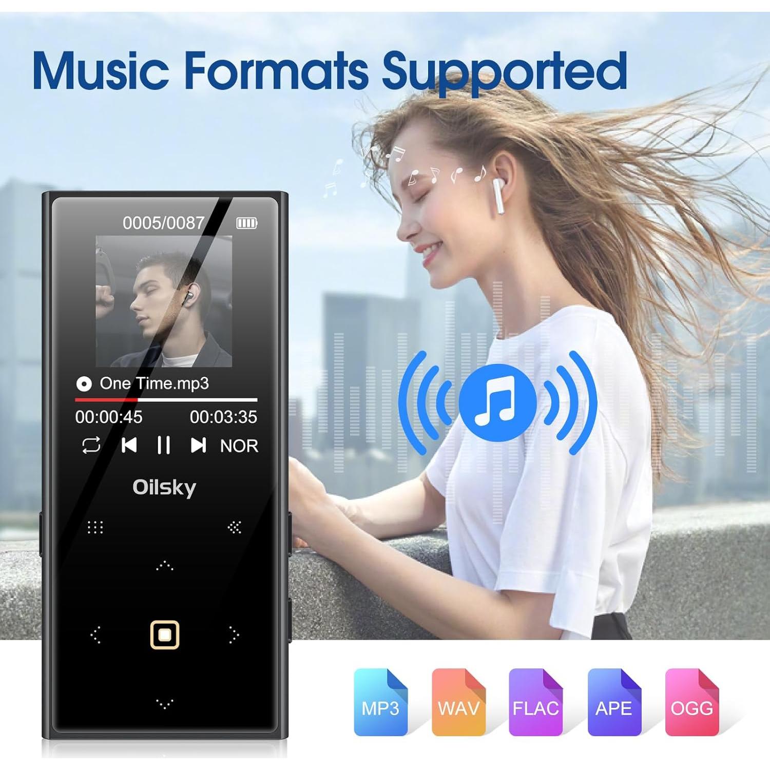 Reproductor MP3 Oilsky D22 64GB Bluetooth 5.0 HiFi Radio FM