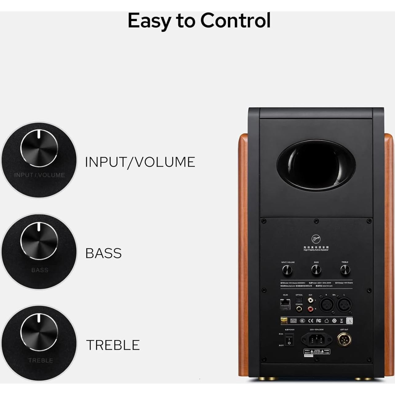 Altavoces HiVi-Swans M300MKII 360W RMS Bluetooth WiFi 3 vías