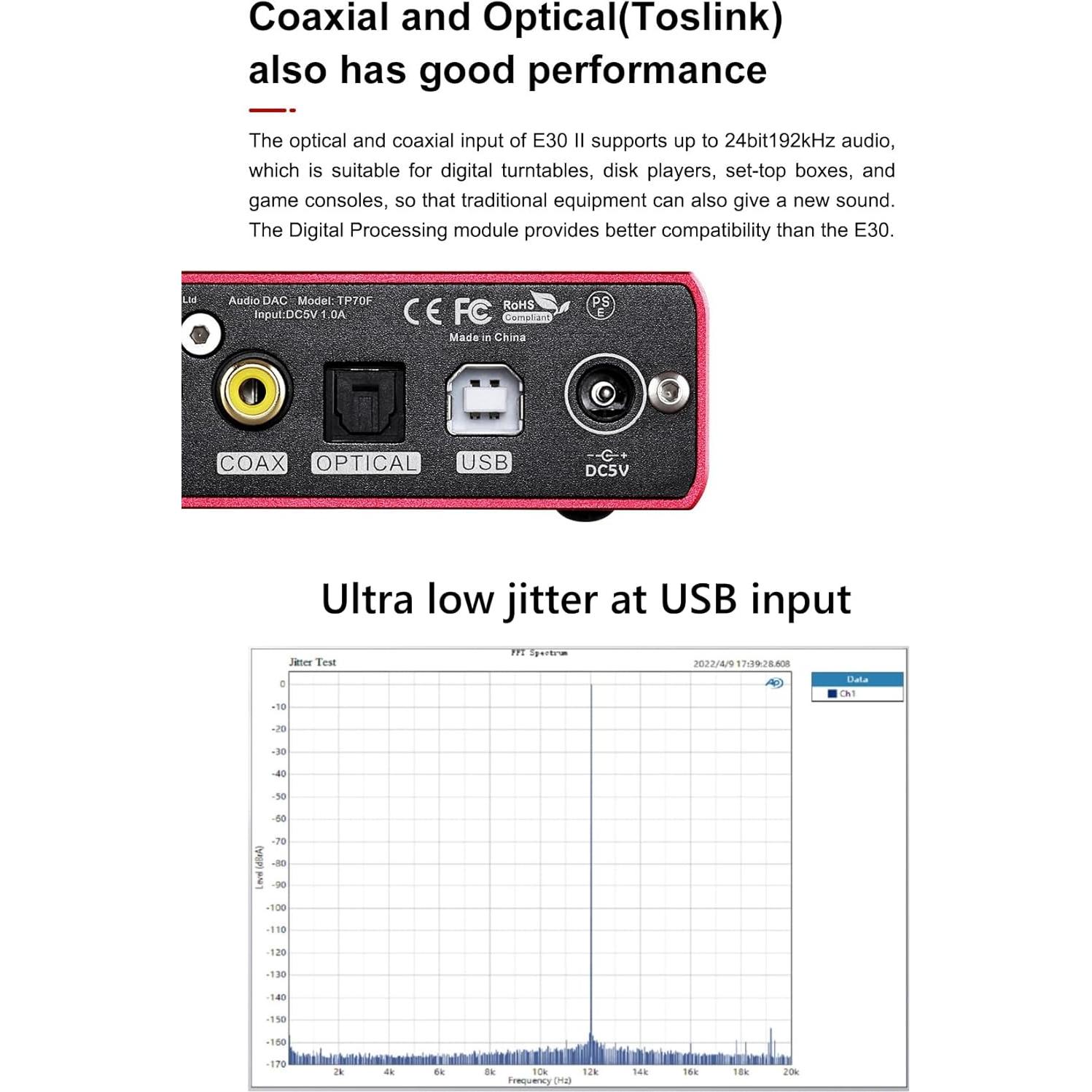 DAC TOPPING E30 II - Chips AK4493S, 24bit/192kHz, Plata