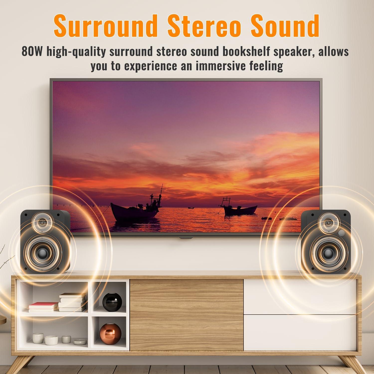 Altavoces de Estantería Bluetooth BESTISAN SR04-01 80W