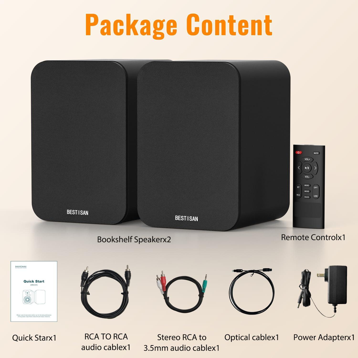 Altavoces de Estantería Bluetooth BESTISAN SR04-01 80W