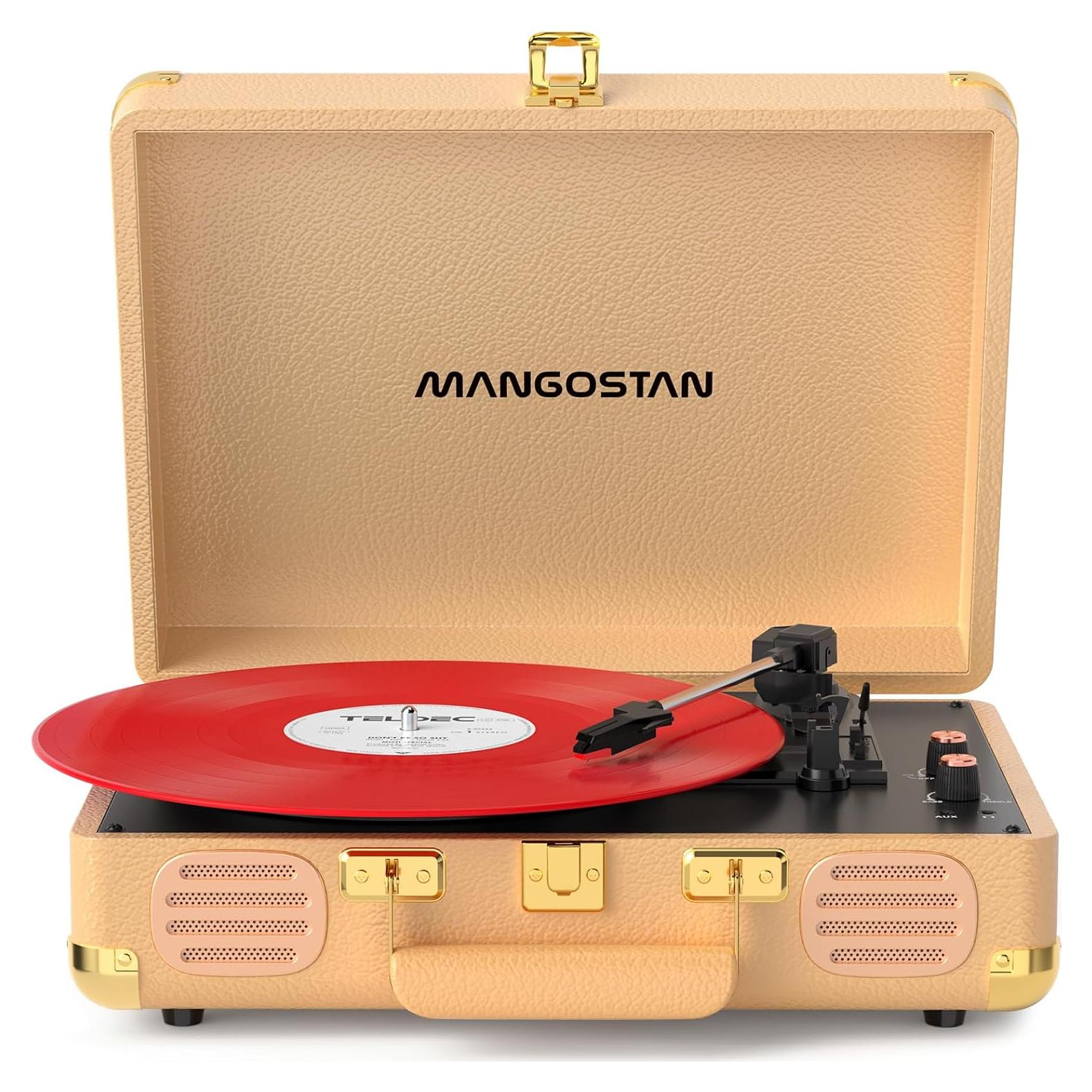 Reproductor de Vinilo Bluetooth MANGOSTAN MS-TE-001K Dorado