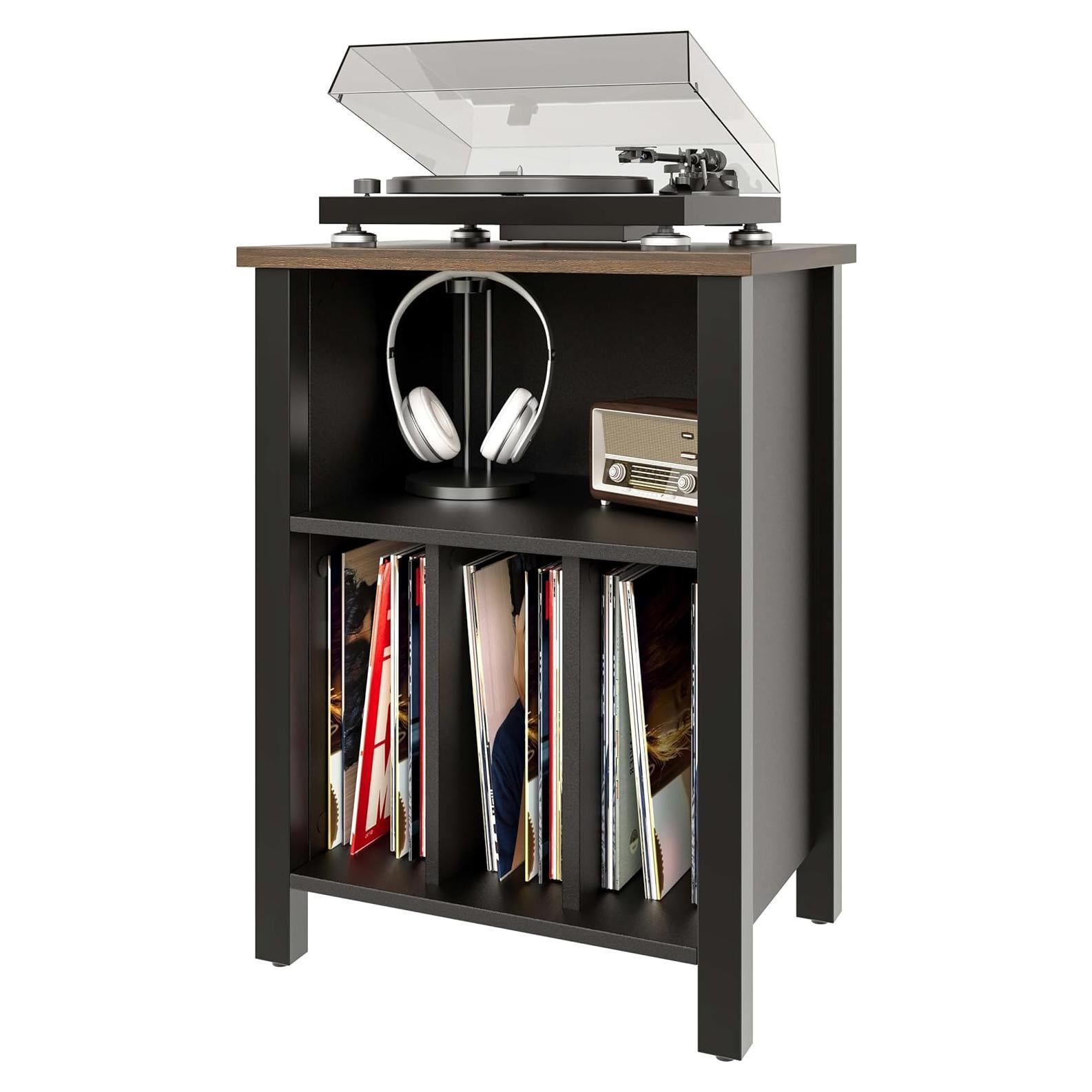 Soporte para Tocadiscos LIDYUK SCPJBK002 Madera Negro