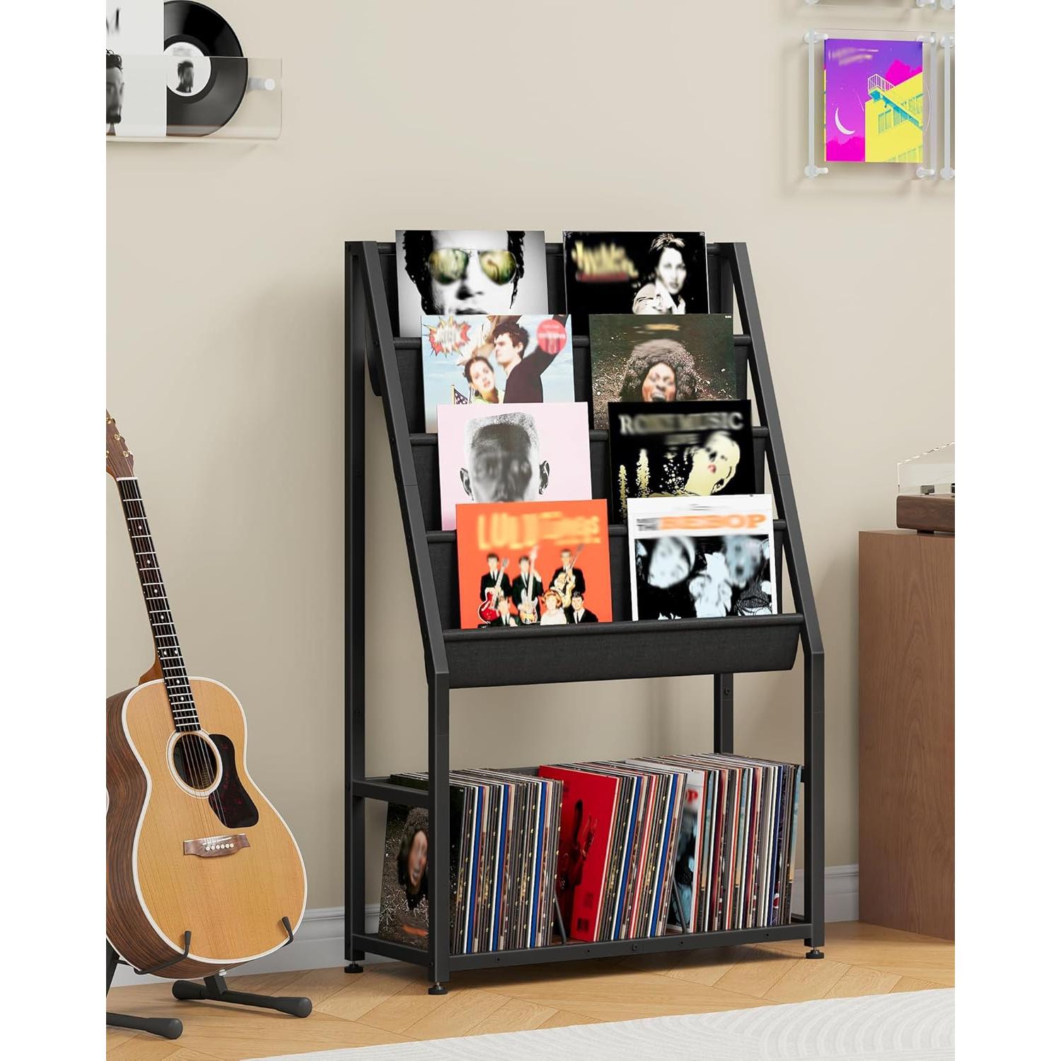 Soporte para Discos de Vinilo CHOEZON 5 Niveles Negro Marrón