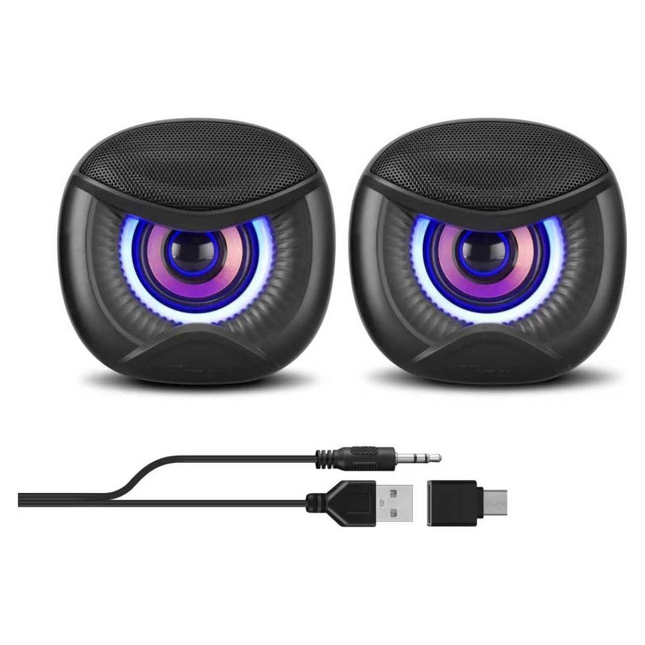 Altavoces USB Multimedia Elimavi MM-PL Blue 5W con RGB