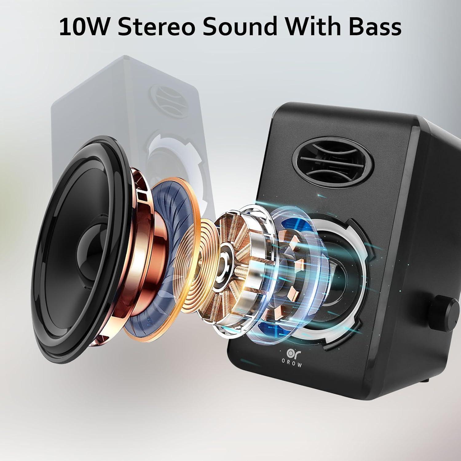 Altavoces OROW S205 RGB para PC con Bluetooth y AUX 3.5mm