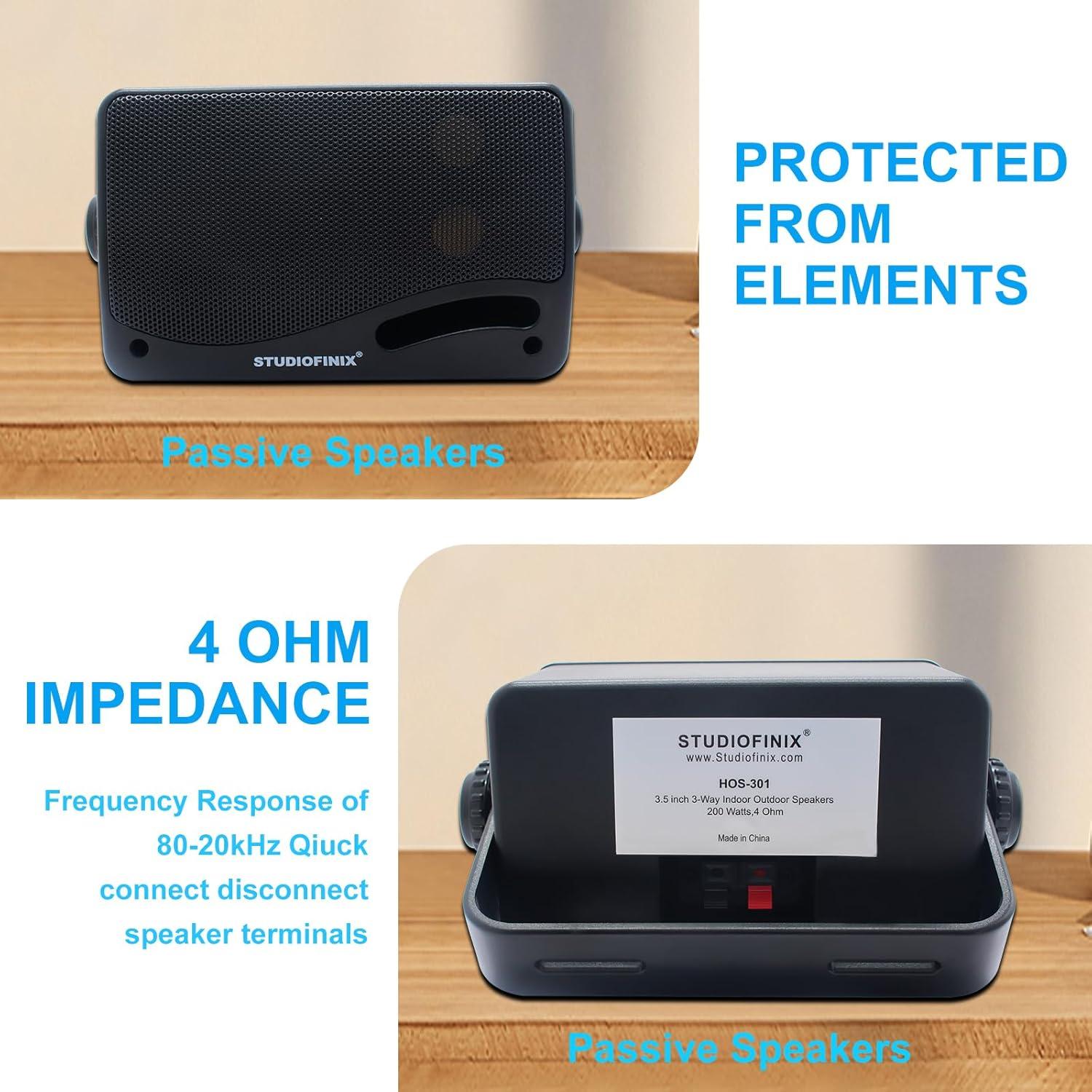 Altavoces Pasivos STUDIOFINIX 3.5" Impermeables 200W