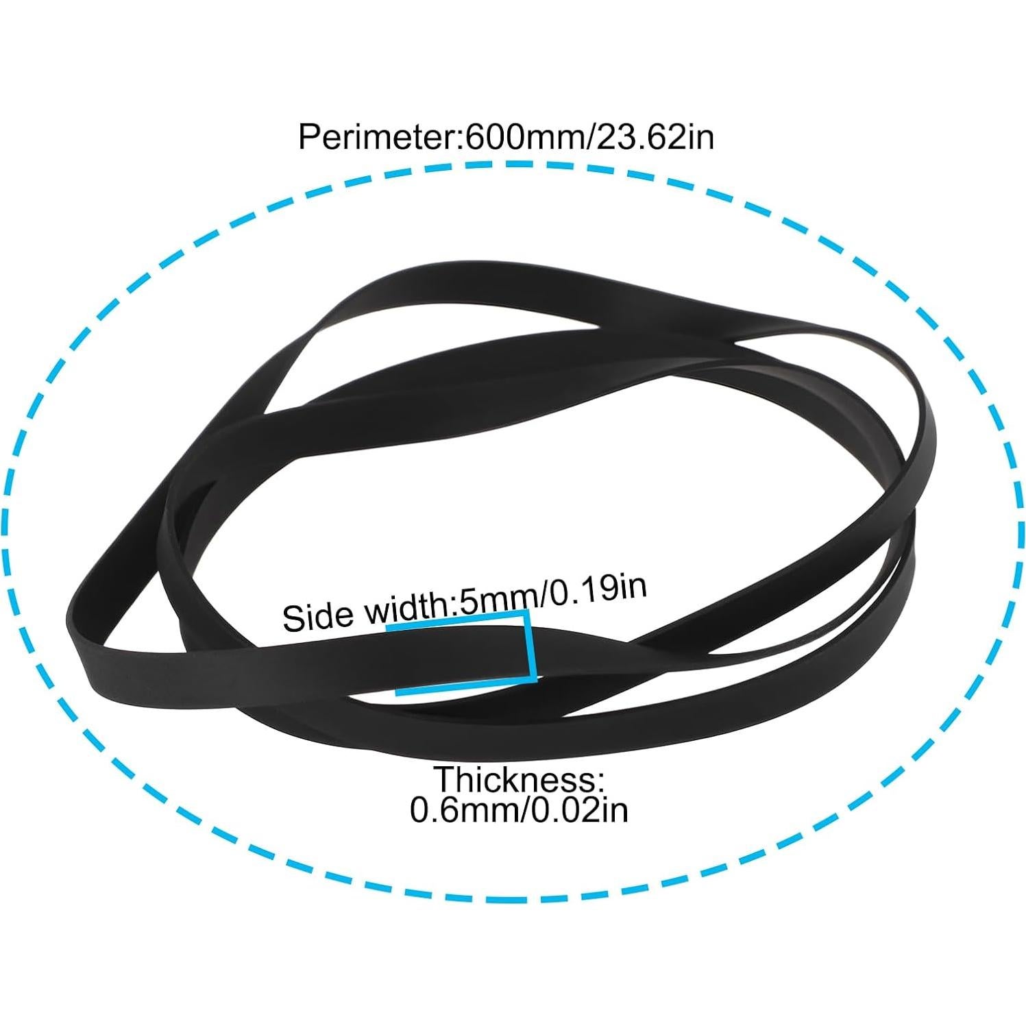 Correa de Transmisión Plana Briny River 600x5mm para Tocadiscos Pioneer