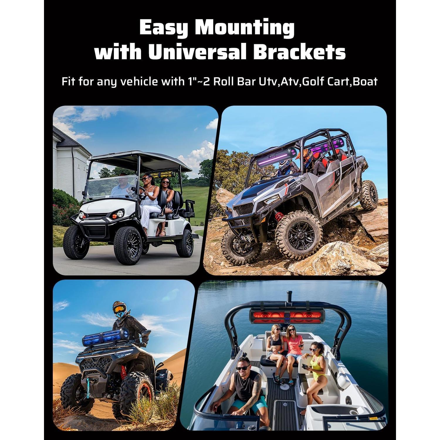 Barra de Sonido UTV Ehaho MT4321 500W Bluetooth IP66