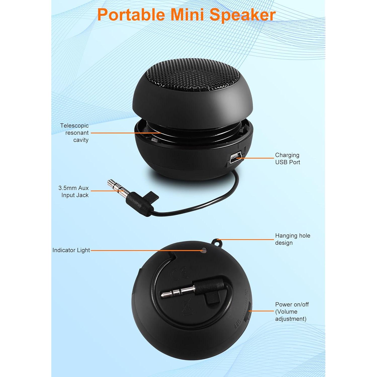 Altavoz Mini Portátil Fosa 35mm USB Batería 180mAh Viaje
