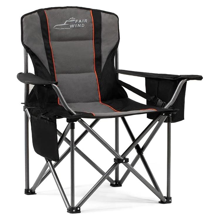 Silla de Camping FAIR WIND Big Boy Acolchada Soporta 204 kg
