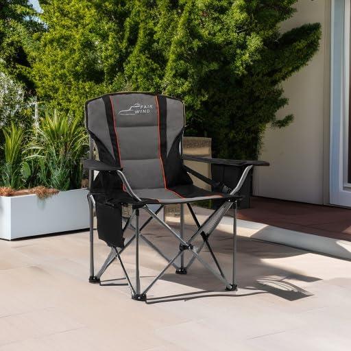 Silla de Camping FAIR WIND Big Boy Acolchada Soporta 204 kg