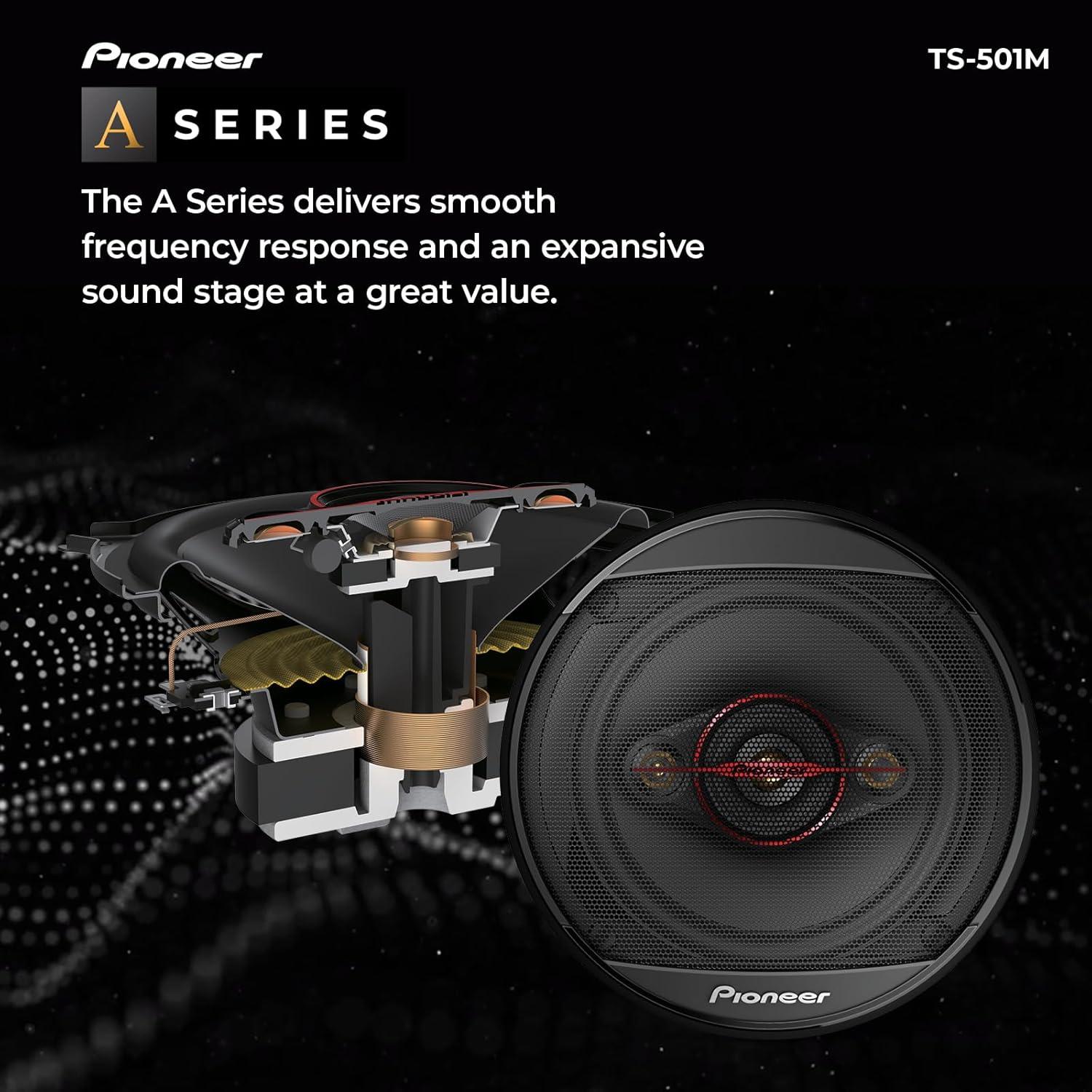 Altavoces Coaxiales Pioneer TS-501M 5.25" 300W para Auto