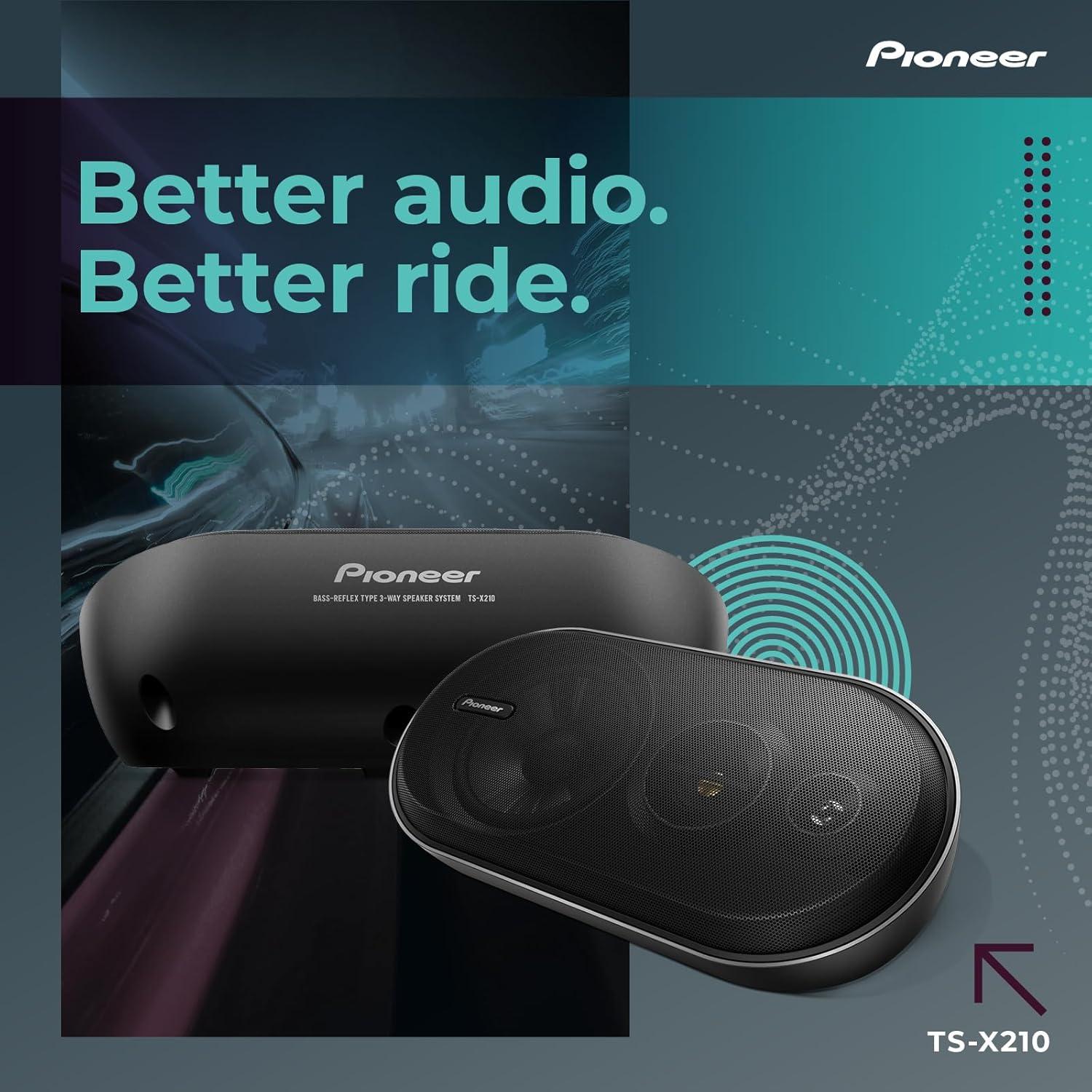 Altavoces Pioneer TS-X210 4" 3-Vía Montaje Superficial 100W