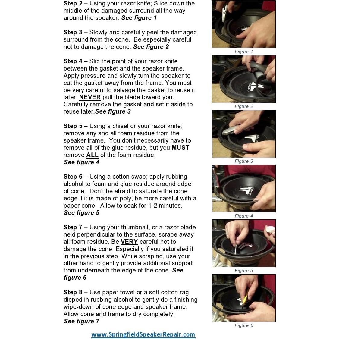 Kit de Reparación de Borde de Espuma Springfield 2 Altavoces - Compatible B&O