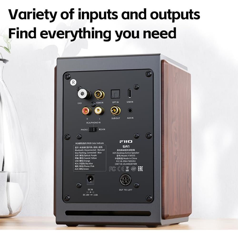 Altavoz FiiO SA1 Bluetooth 20W, Ecualizador 31 Bandas, Blanco