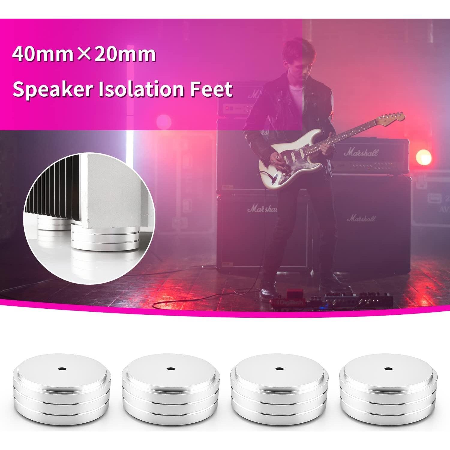 Almohadillas de Aislamiento Audiocrast Plata 40mm x 20mm - 4PCS