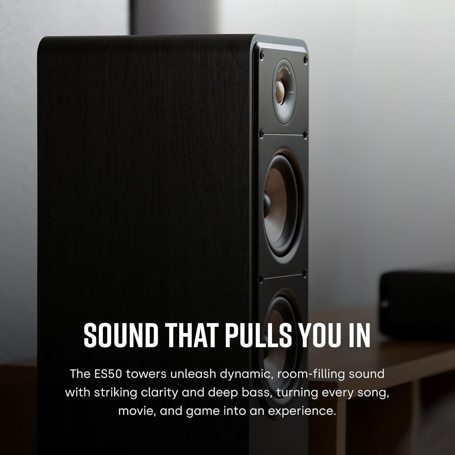 Altavoz de Torre Polk ES50 - 5.25" Woofers, 1" Tweeter, Nogal