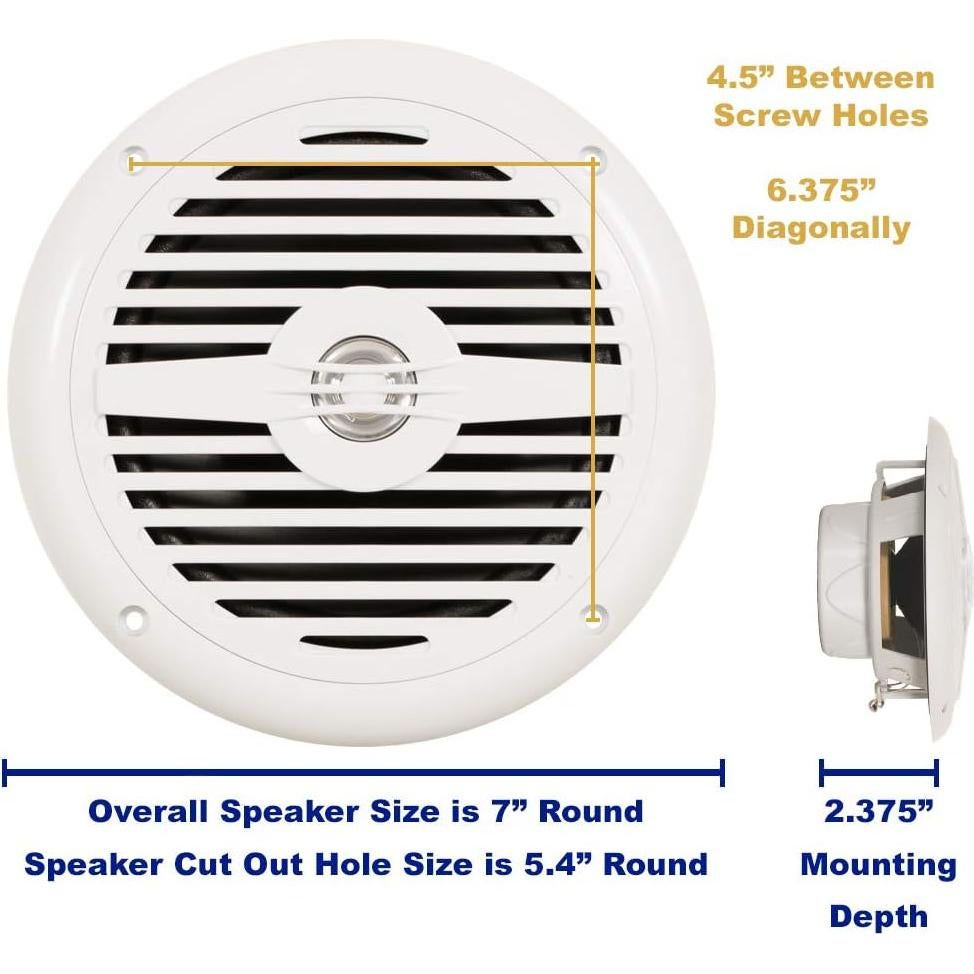 Altavoces Marinos Impermeables Acoustic Audio MRN65W 6.5"