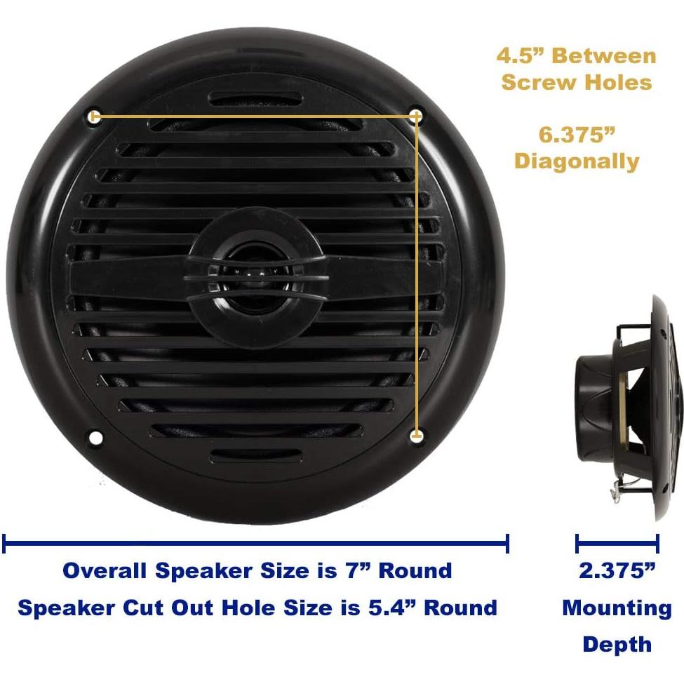 Altavoces Marinos Impermeables Acoustic Audio MRN65B 6.5"
