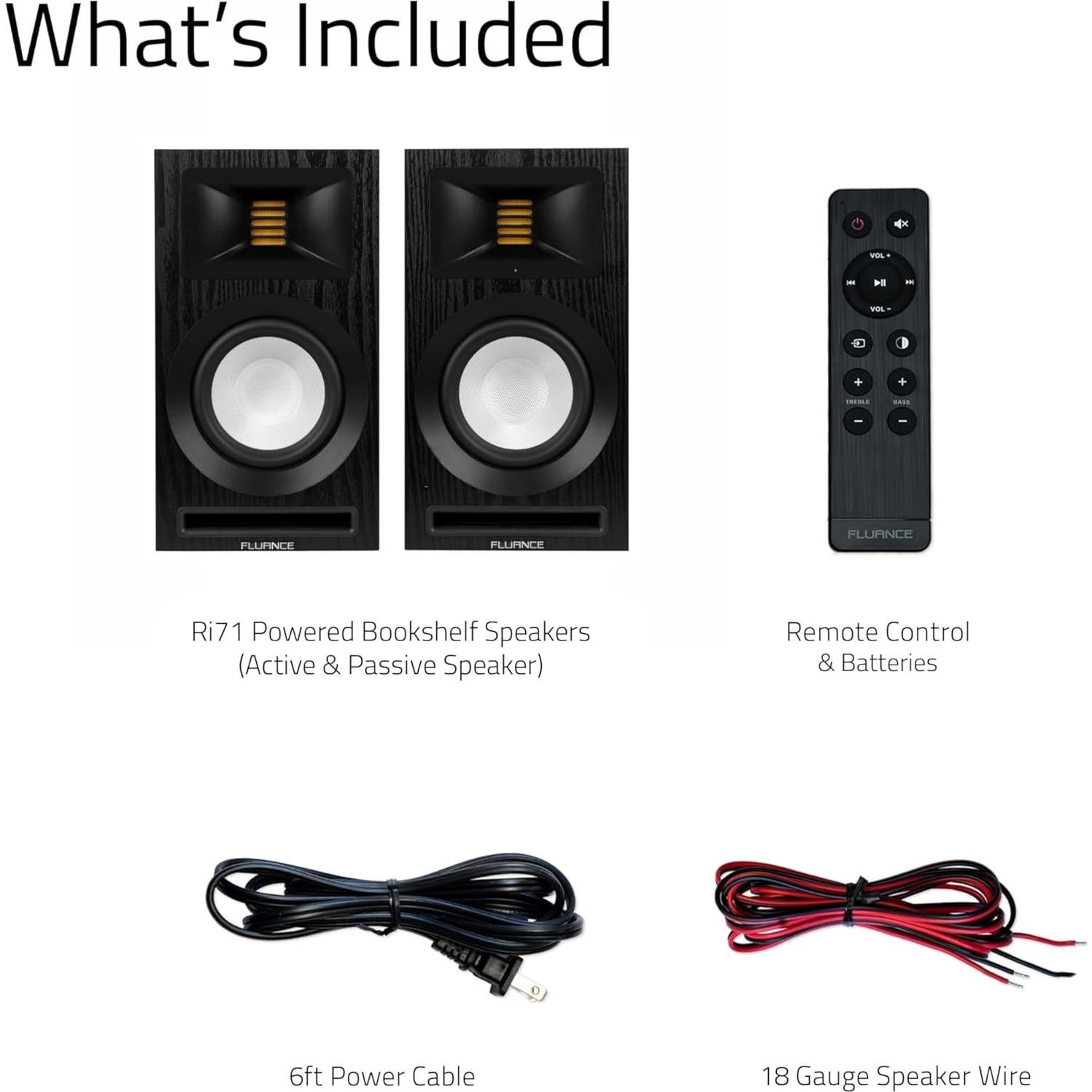 Altavoces de Estantería Fluance Ri71 120W Bluetooth HDMI Roble