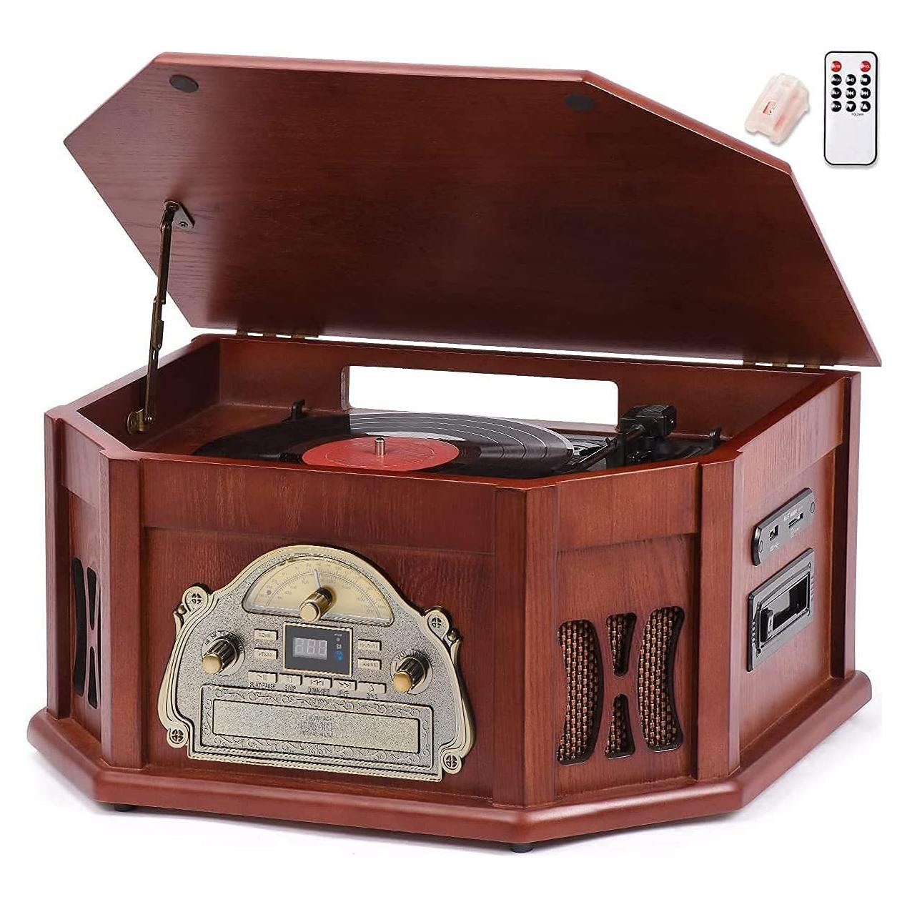 Sistema Estéreo 10-en-1 ORCC Vintage Espresso Bluetooth