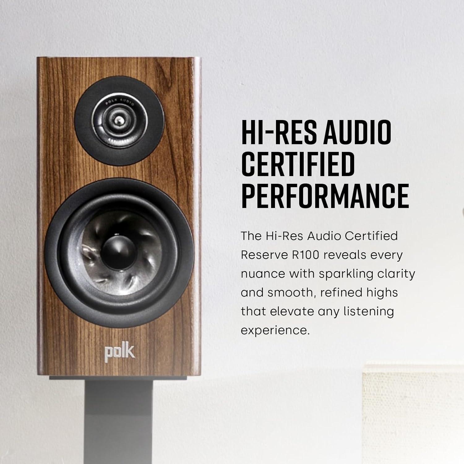 Altavoz de estantería Polk Reserve R100 Hi-Res 5.25" negro