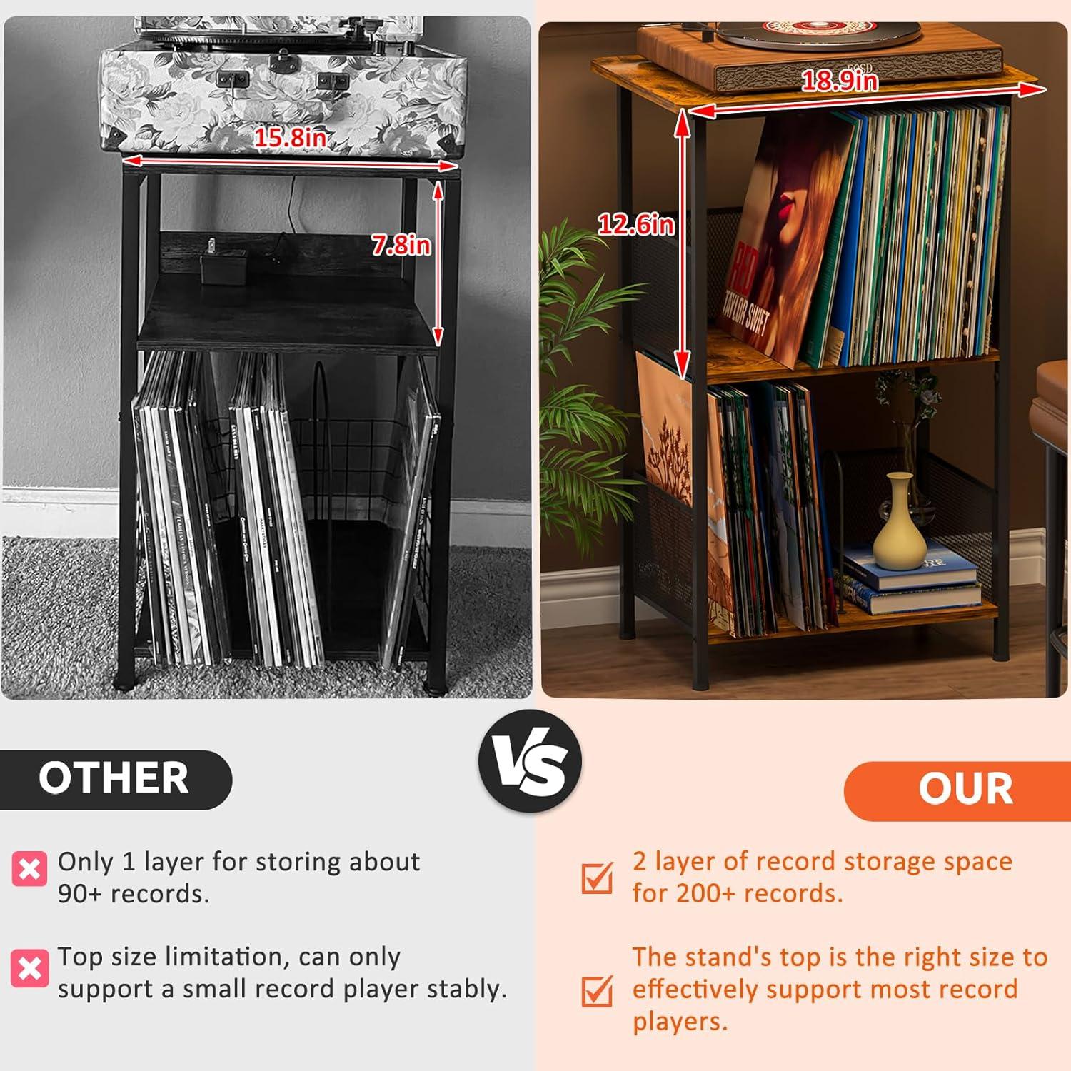 Soporte para Discos de Vinilo Honkazita con Escritorio 200 Álbumes