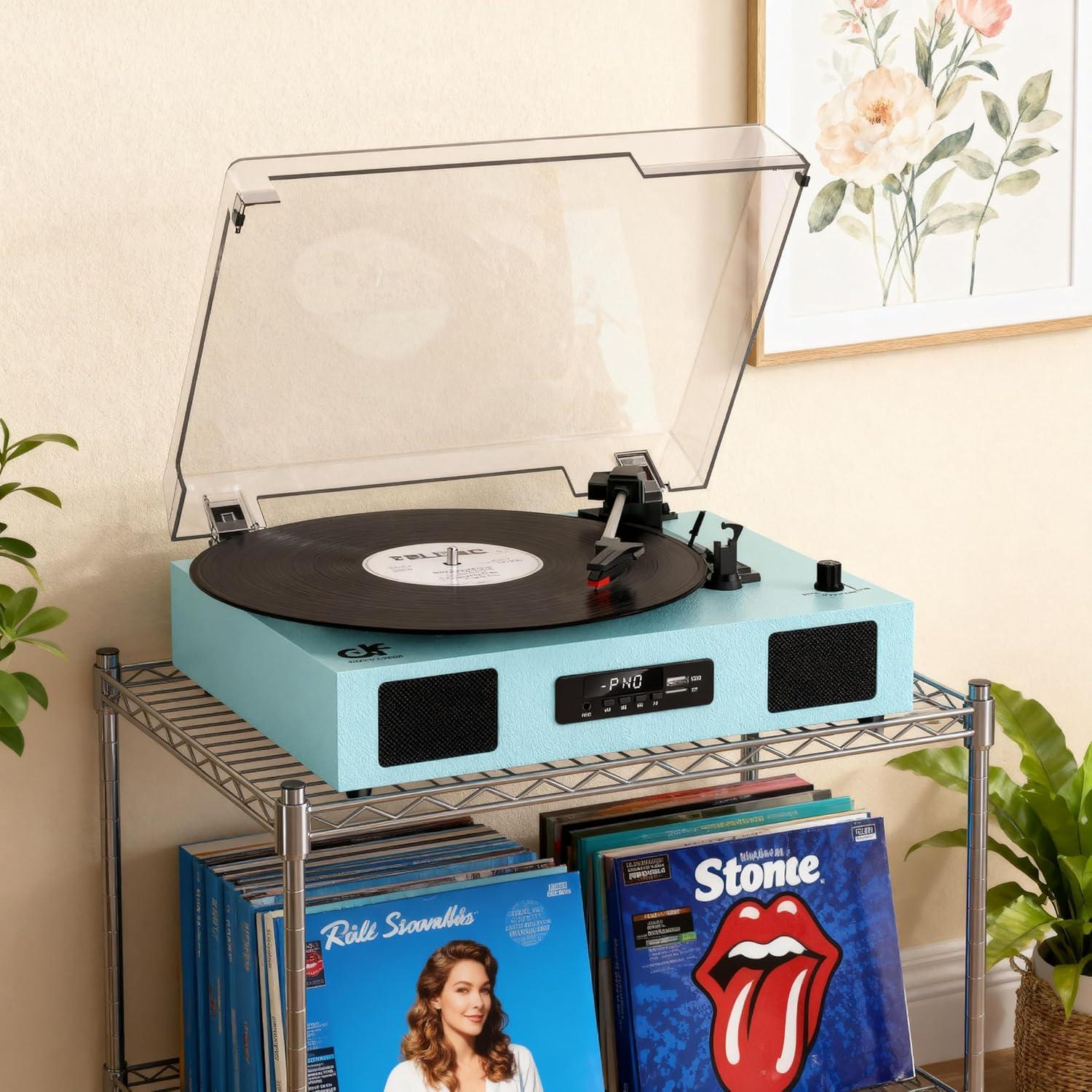 Reproductor de Vinilo Bluetooth DANFI AUDIO SON1-TE-2017BU 3 Velocidades