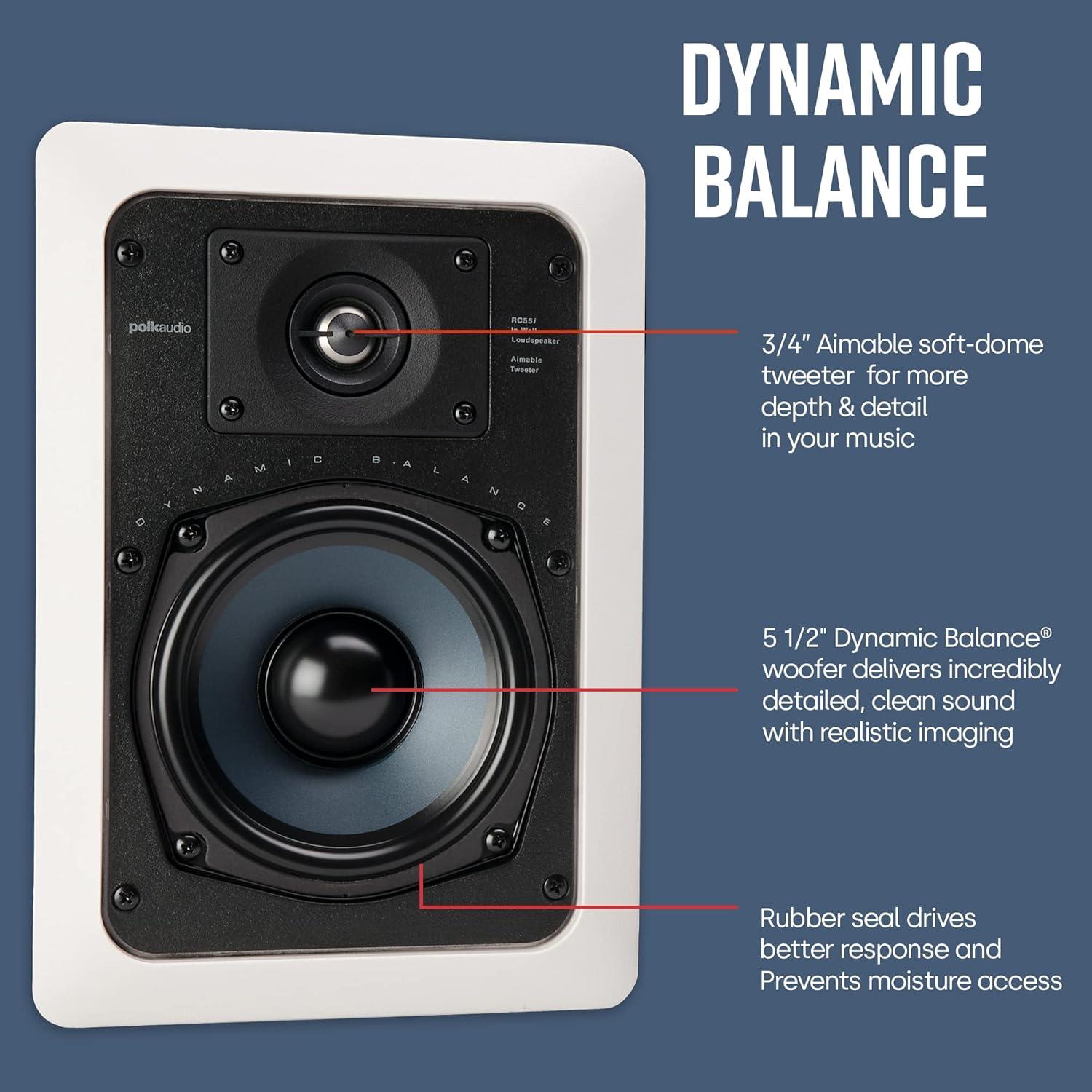 Altavoces de Pared Polk Audio RC55i - Paquete de 4 Blancos