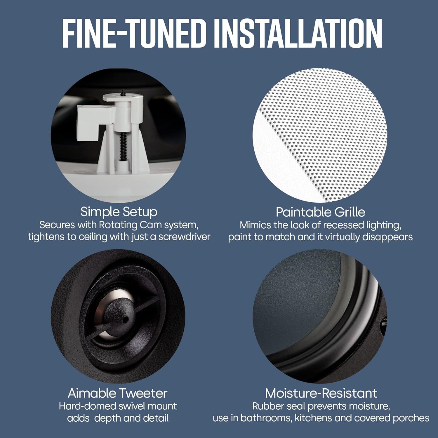 Altavoces de Pared Polk Audio RC55i - Paquete de 4 Blancos