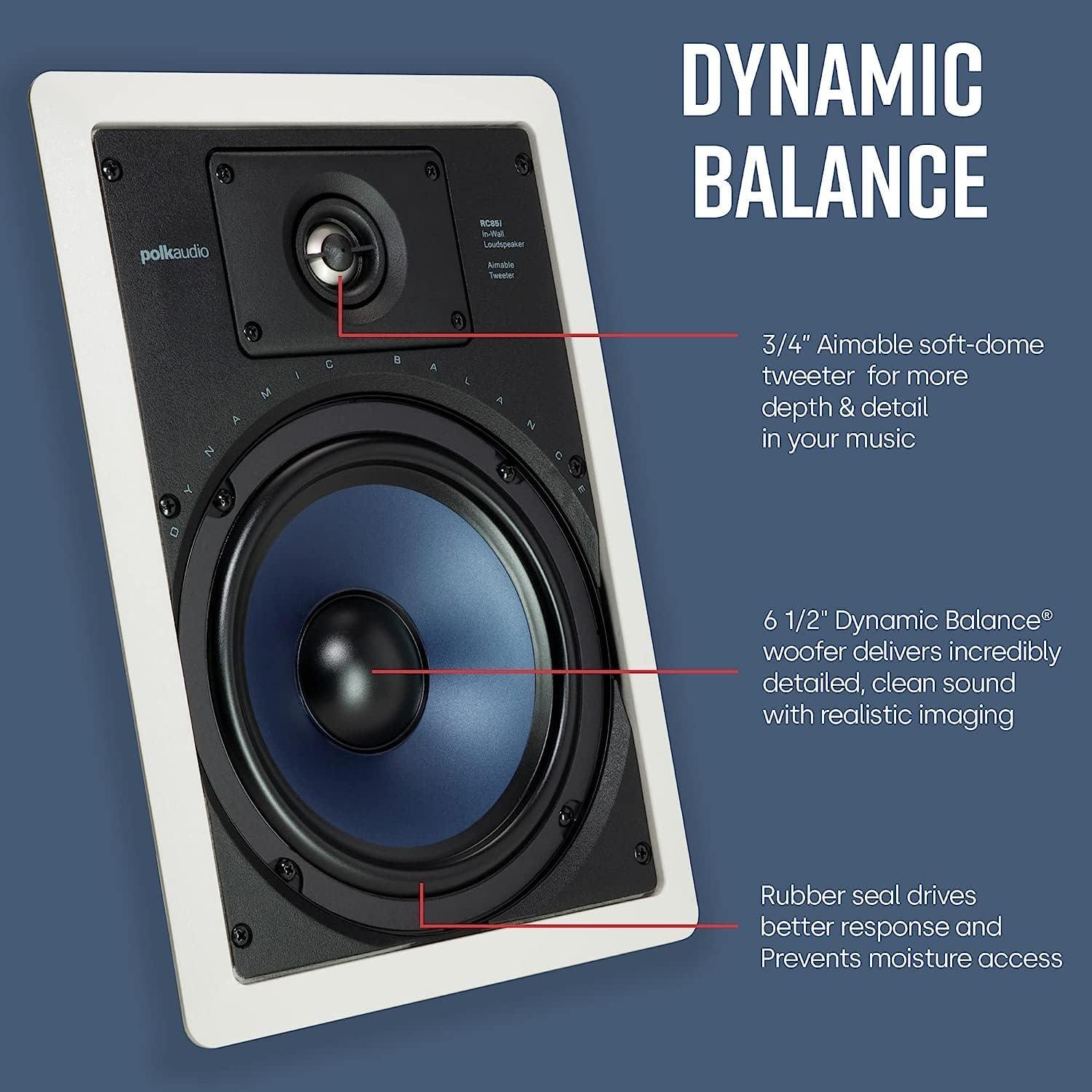 Altavoces Empotrados Polk Audio RC85i 8" (4 Unidades) Blanco