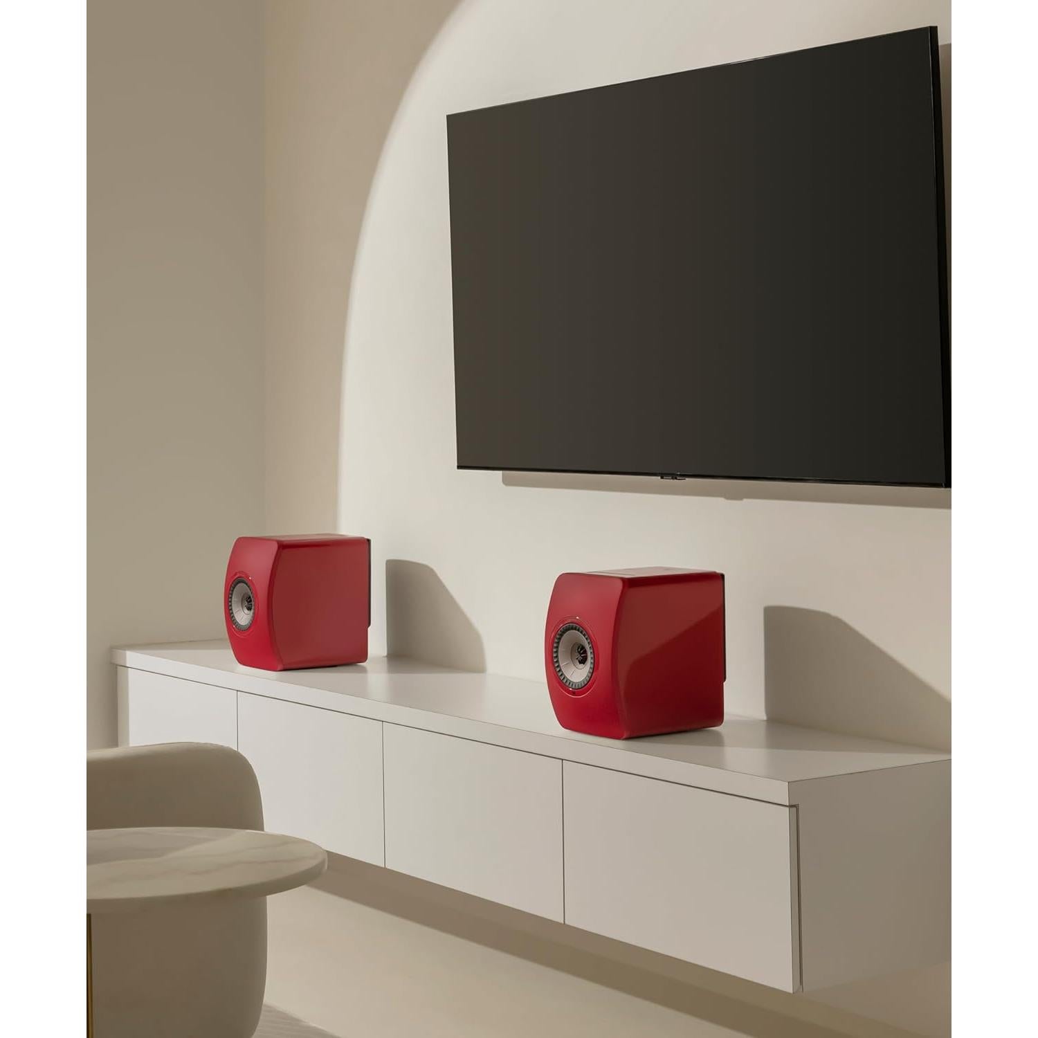 Altavoces de estantería KEF LS50 Wireless II - Rojo Carmesí