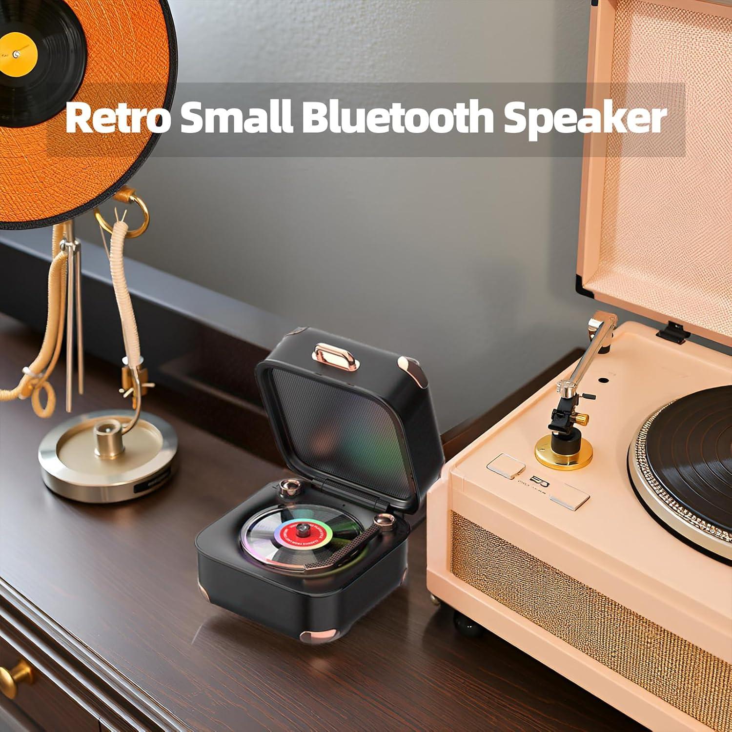 Altavoz Bluetooth Retro ULIKTO SZJ-BT-A17-W 5W con Luz RGB