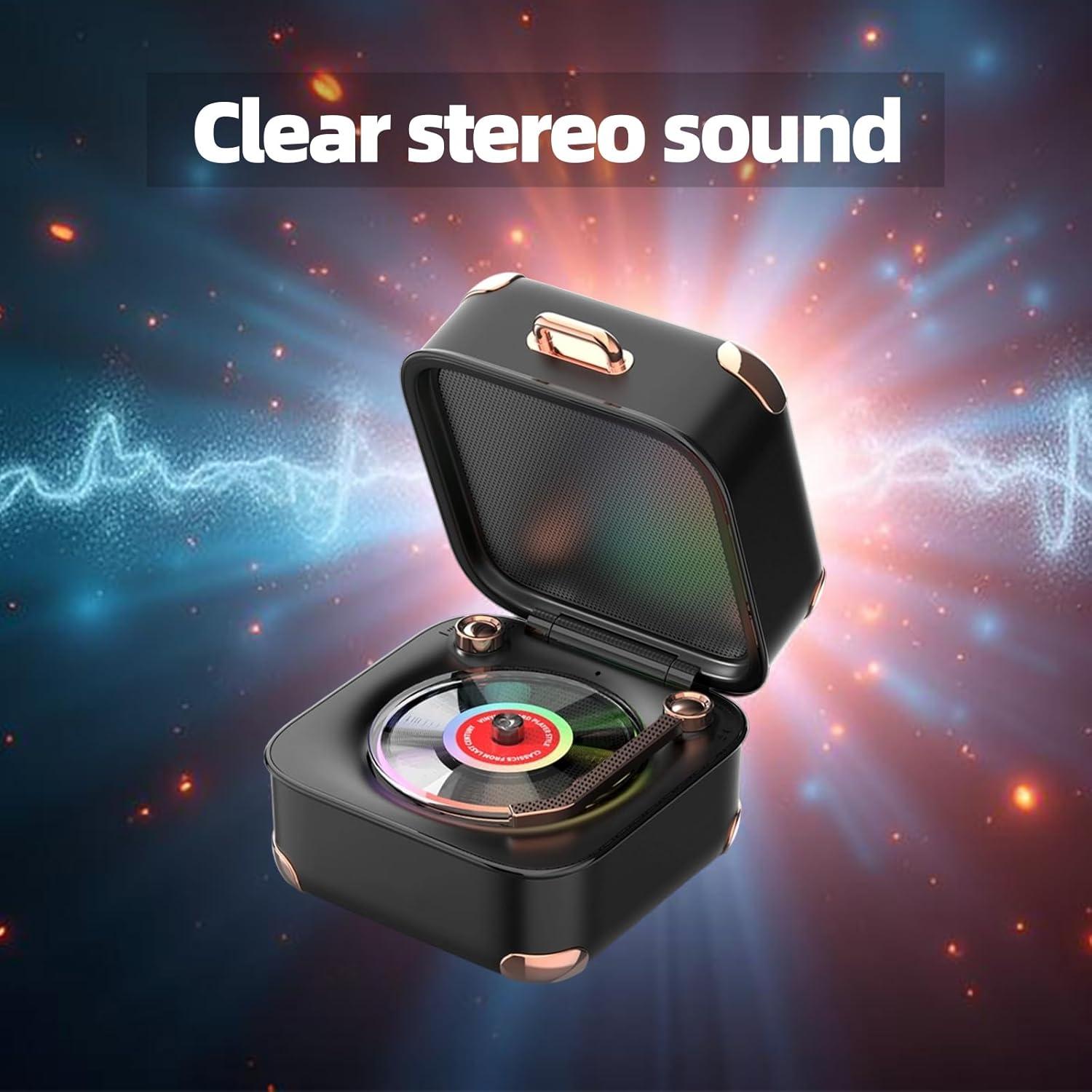 Altavoz Bluetooth Retro ULIKTO SZJ-BT-A17-W 5W con Luz RGB