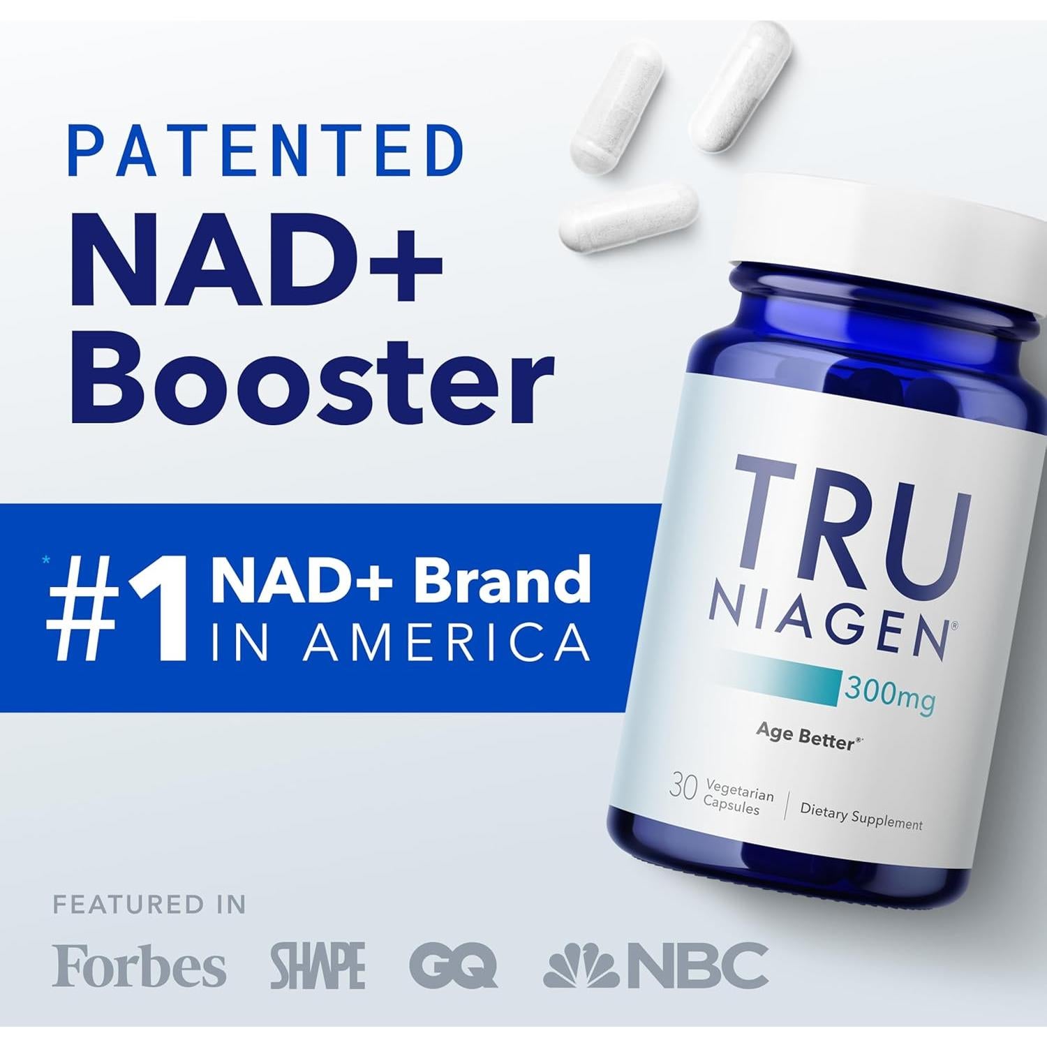 Suplemento Antienvejecimiento Tru Niagen 300mg - 30 Porciones