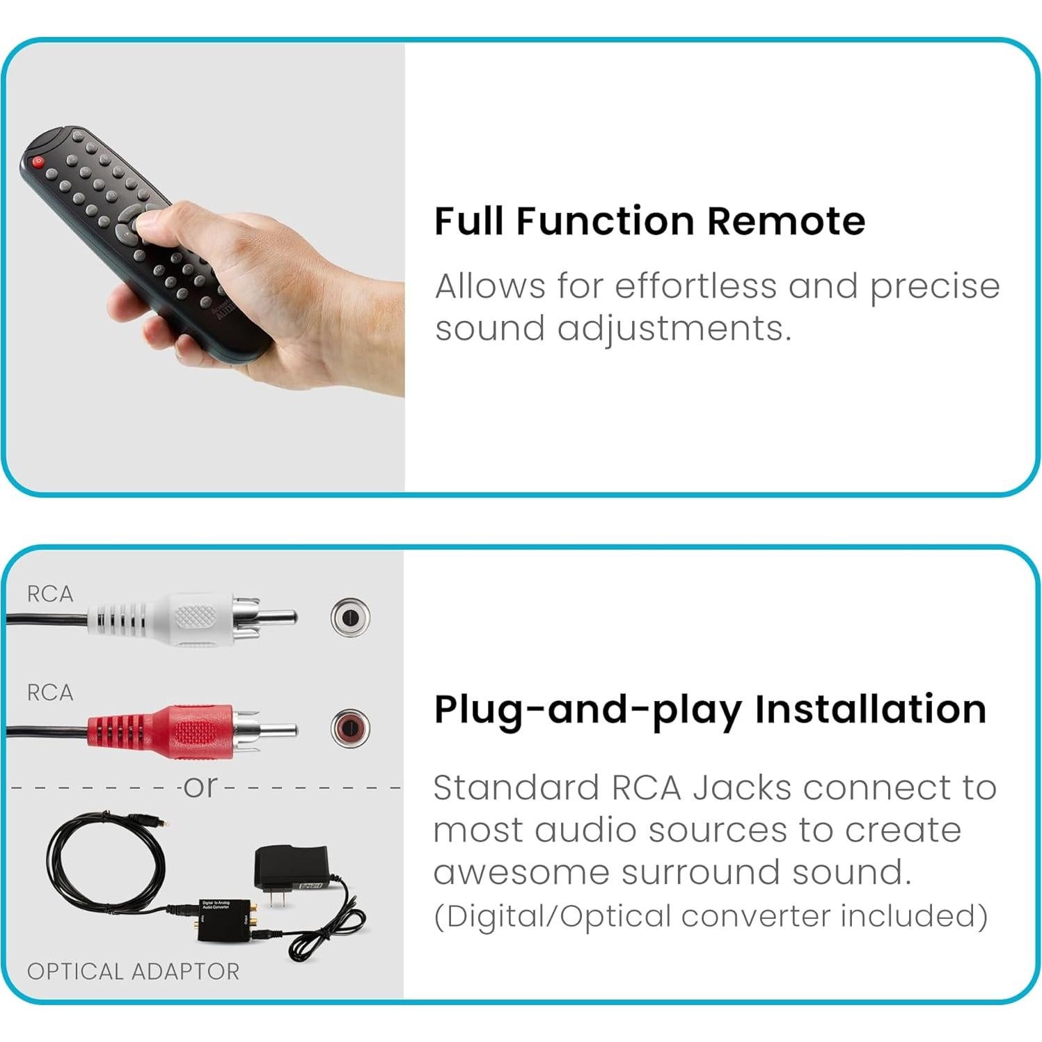 Sistema de Altavoces 5.1 Goldwood Bluetooth con Subwoofer LED