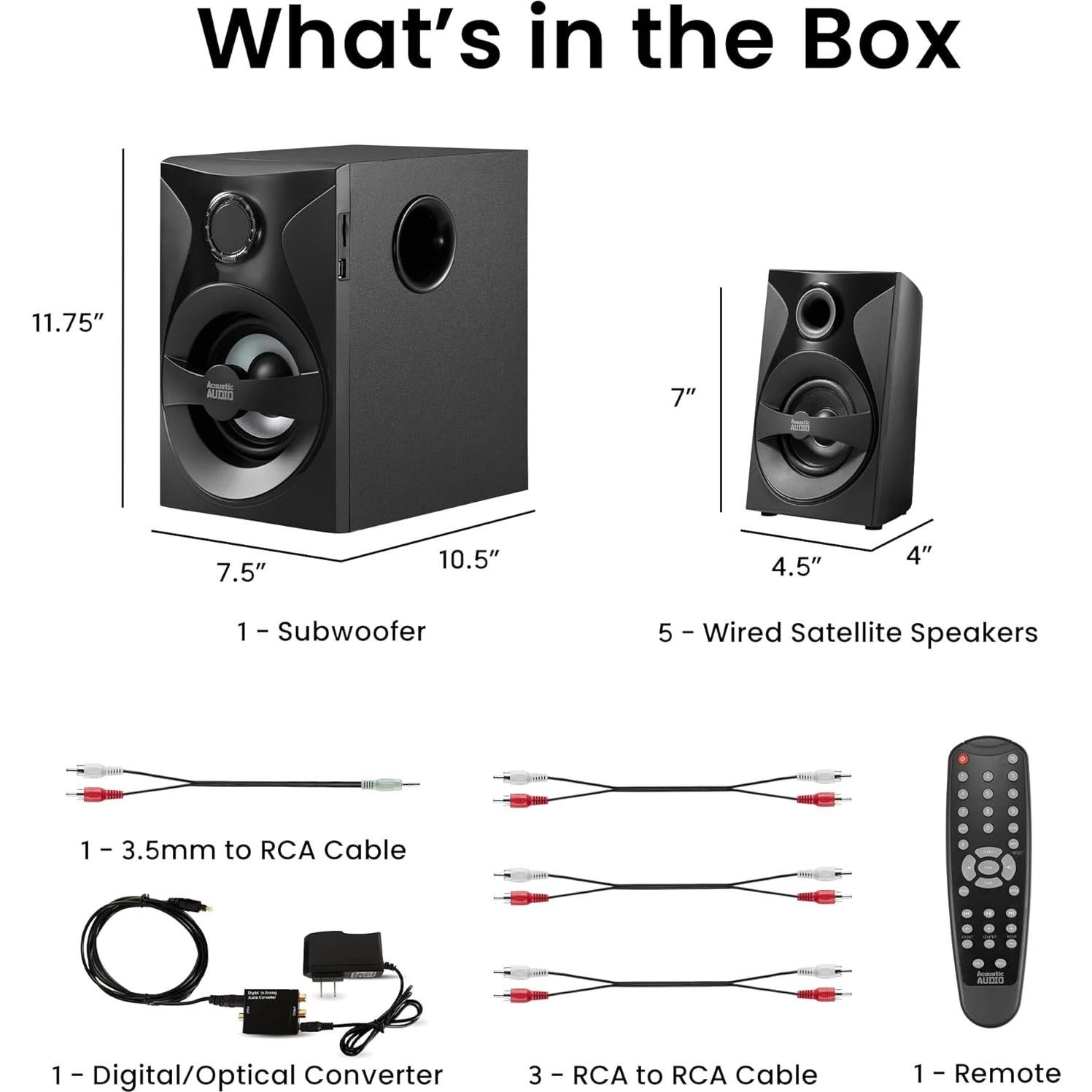 Sistema de Altavoces 5.1 Goldwood Bluetooth con Subwoofer LED