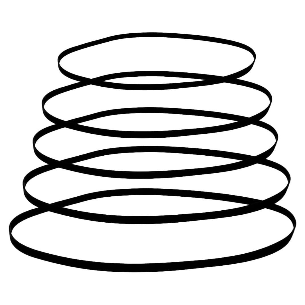 Cinta de Platos de Goma Sam&Johnny - 5 Tamaños para Reemplazo